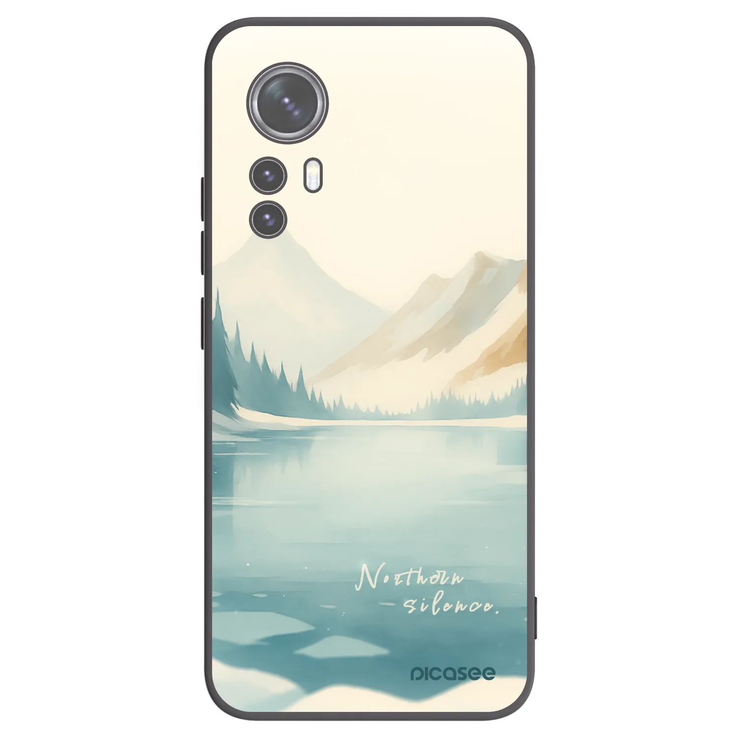 Picasee silikonowe czarne etui na Xiaomi 12X - NOTHERN SILENCE