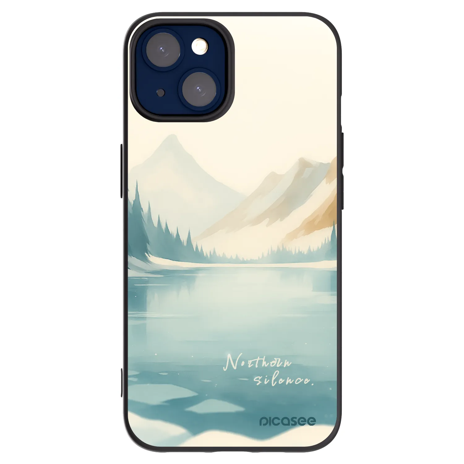 Picasee silikonowe czarne etui na Apple iPhone 14 - NOTHERN SILENCE