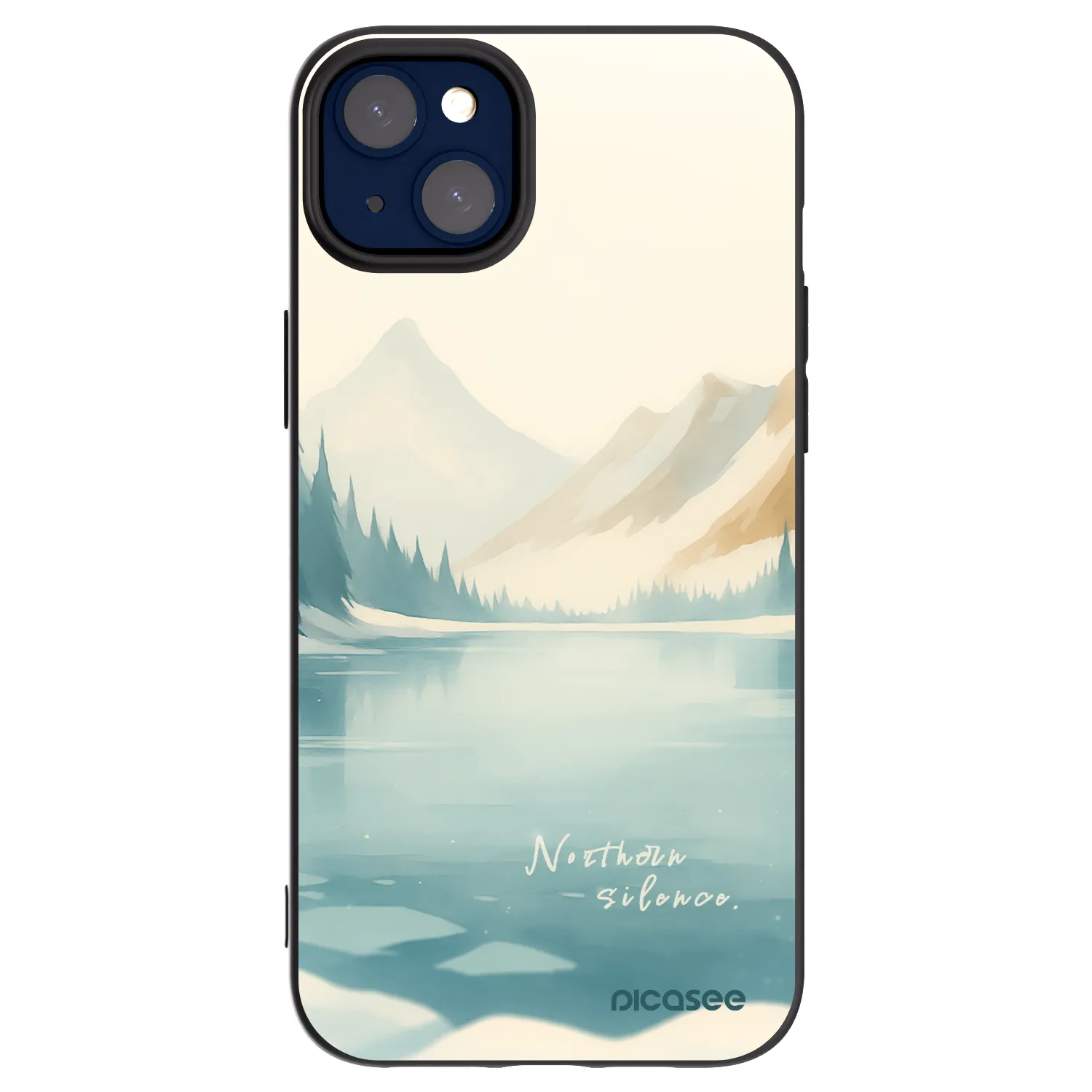 Picasee silikonowe czarne etui na Apple iPhone 14 Plus - NOTHERN SILENCE
