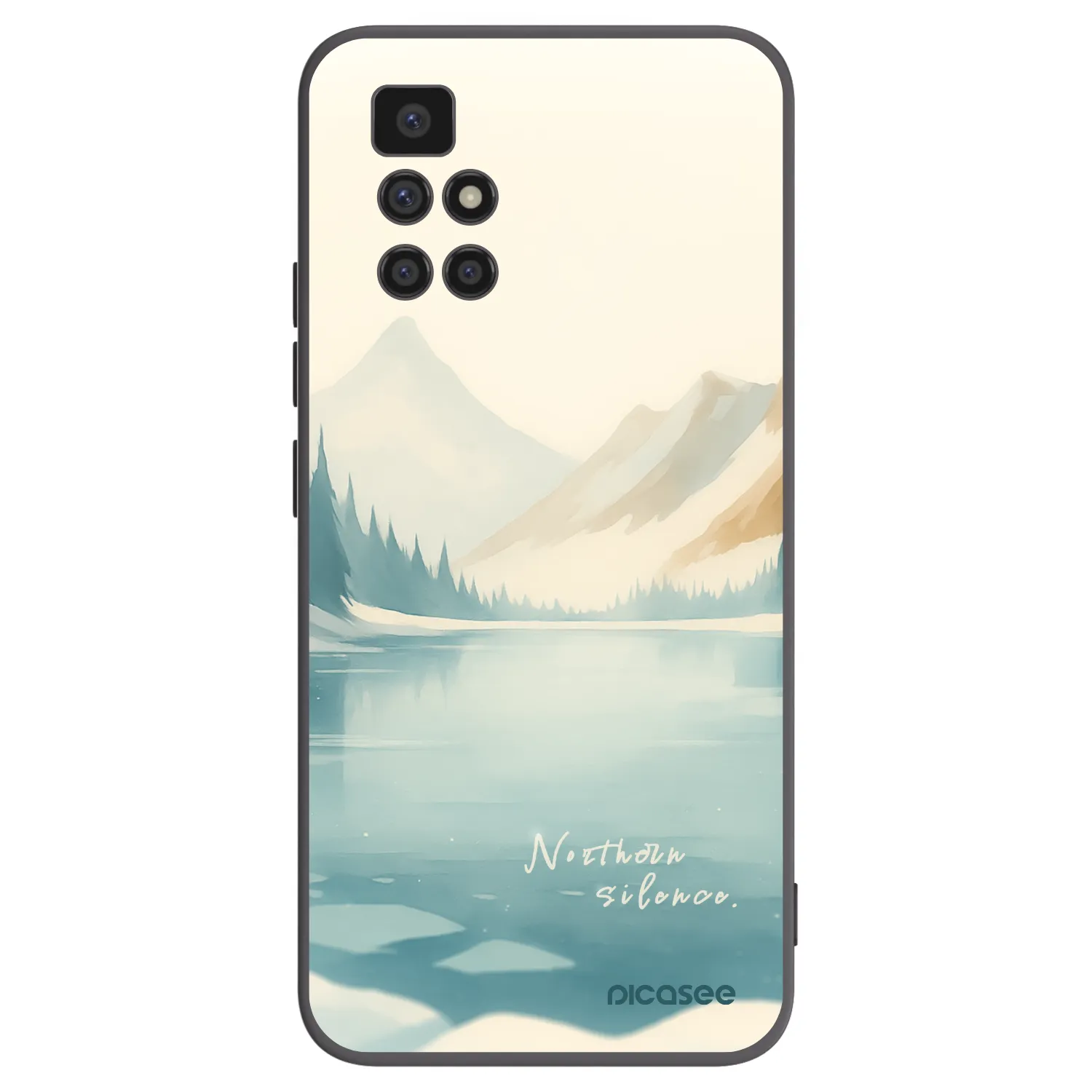 Picasee silikonowe czarne etui na Xiaomi Redmi 10 (2022) - NOTHERN SILENCE