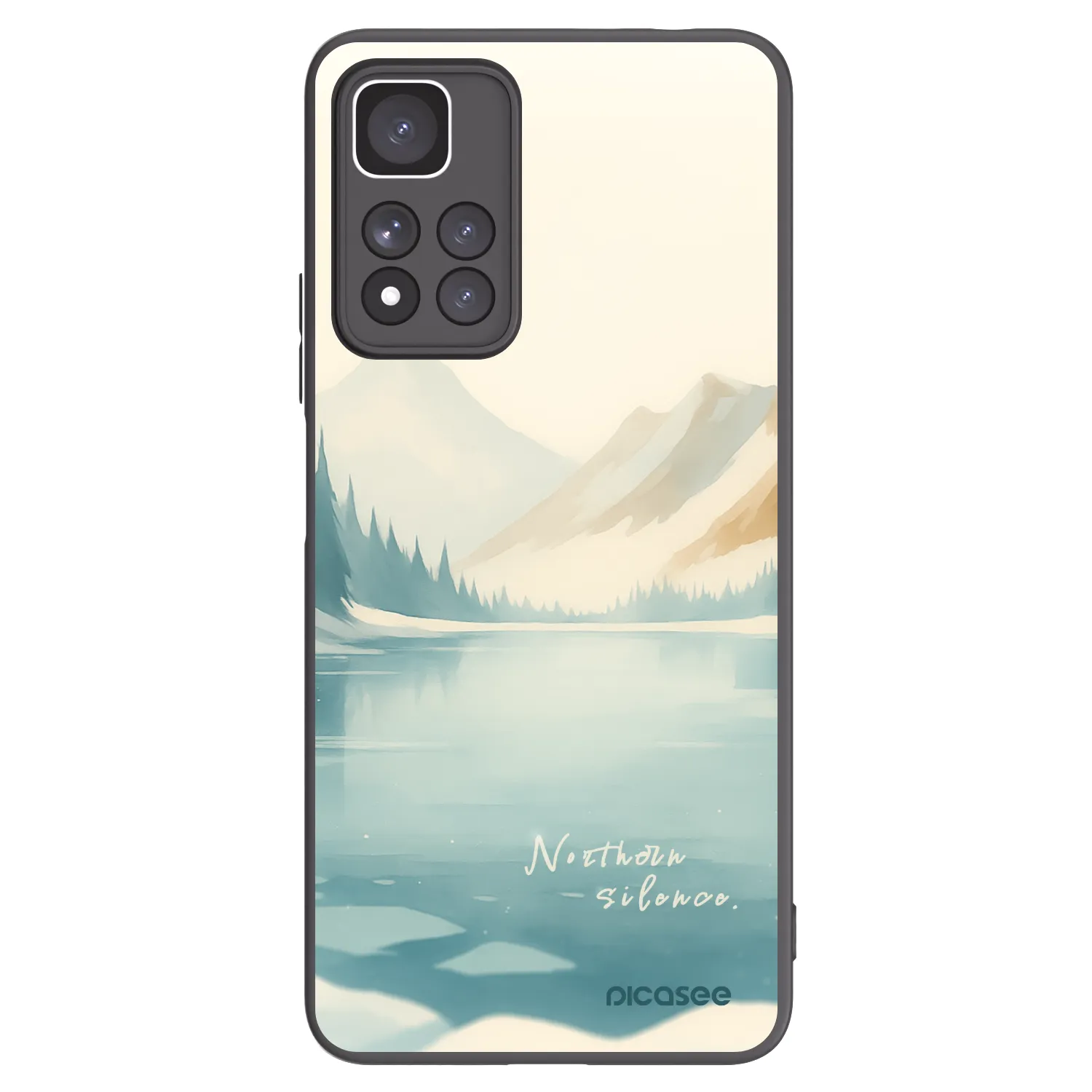 Picasee silikonowe czarne etui na Xiaomi Redmi Note 11 Pro+ 5G - NOTHERN SILENCE