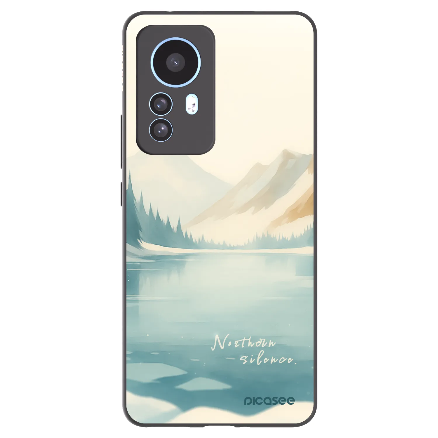 Picasee silikonowe czarne etui na Xiaomi 12T Pro - NOTHERN SILENCE