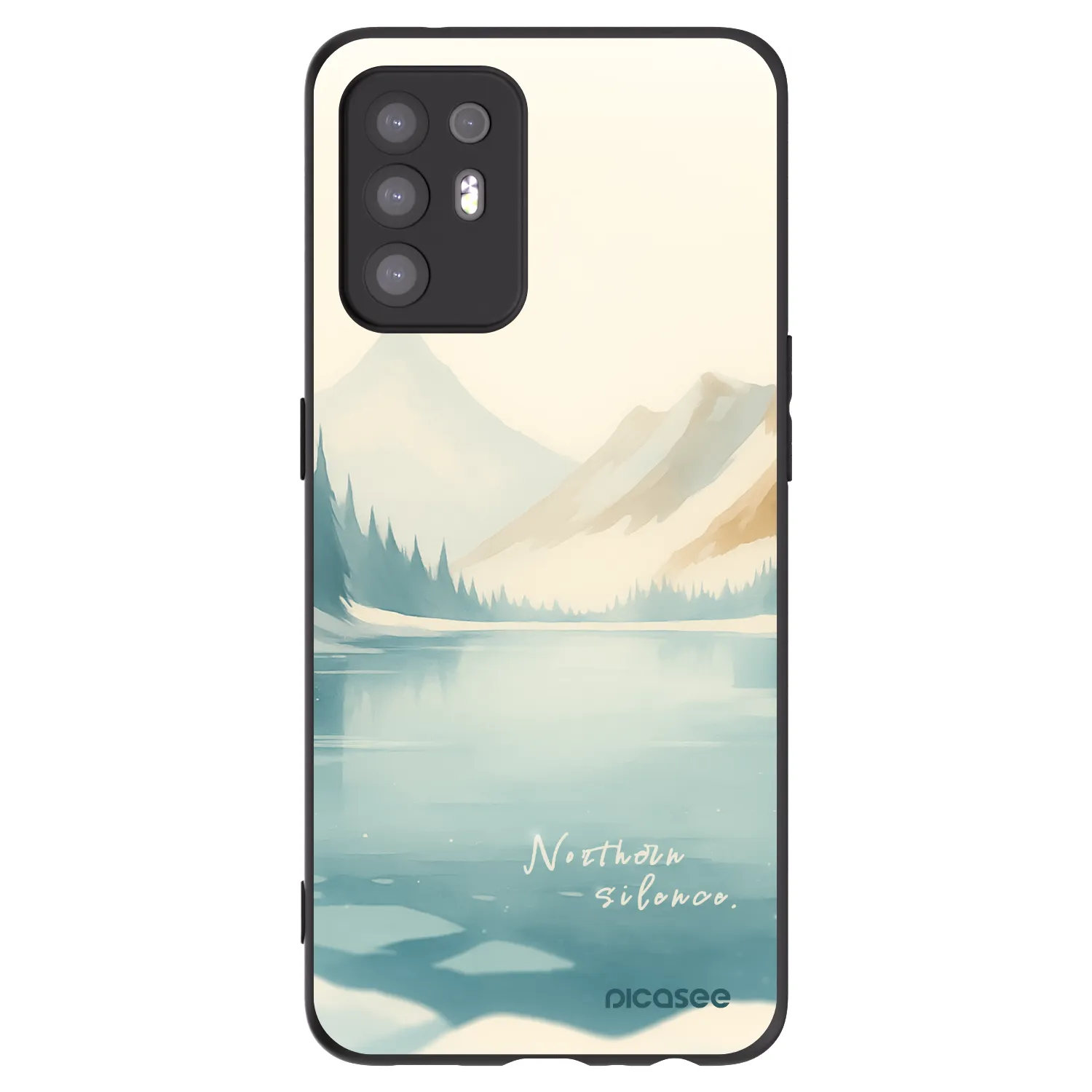 Picasee silikonowe czarne etui na OPPO A94 5G - NOTHERN SILENCE