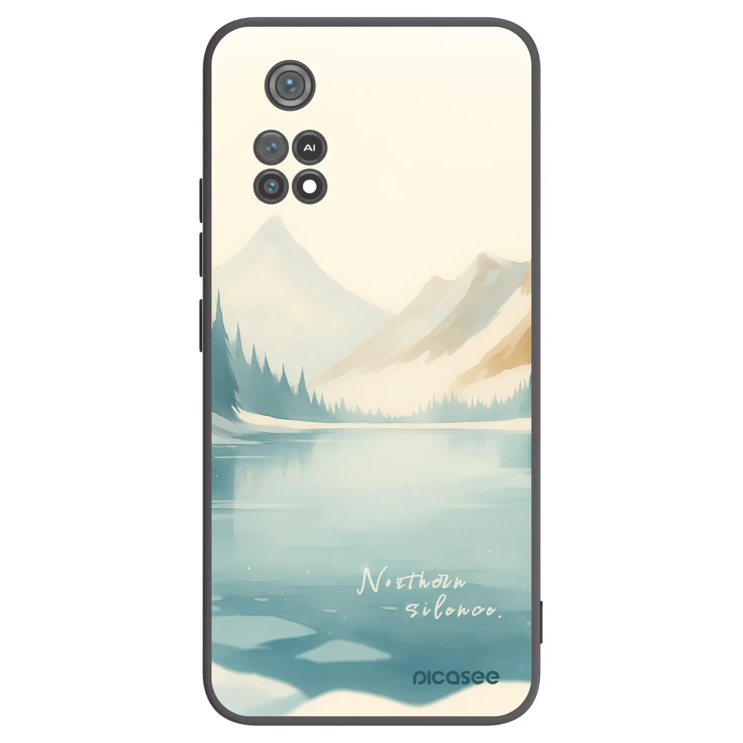 Picasee silikonowe czarne etui na Xiaomi Poco M4 Pro - NOTHERN SILENCE