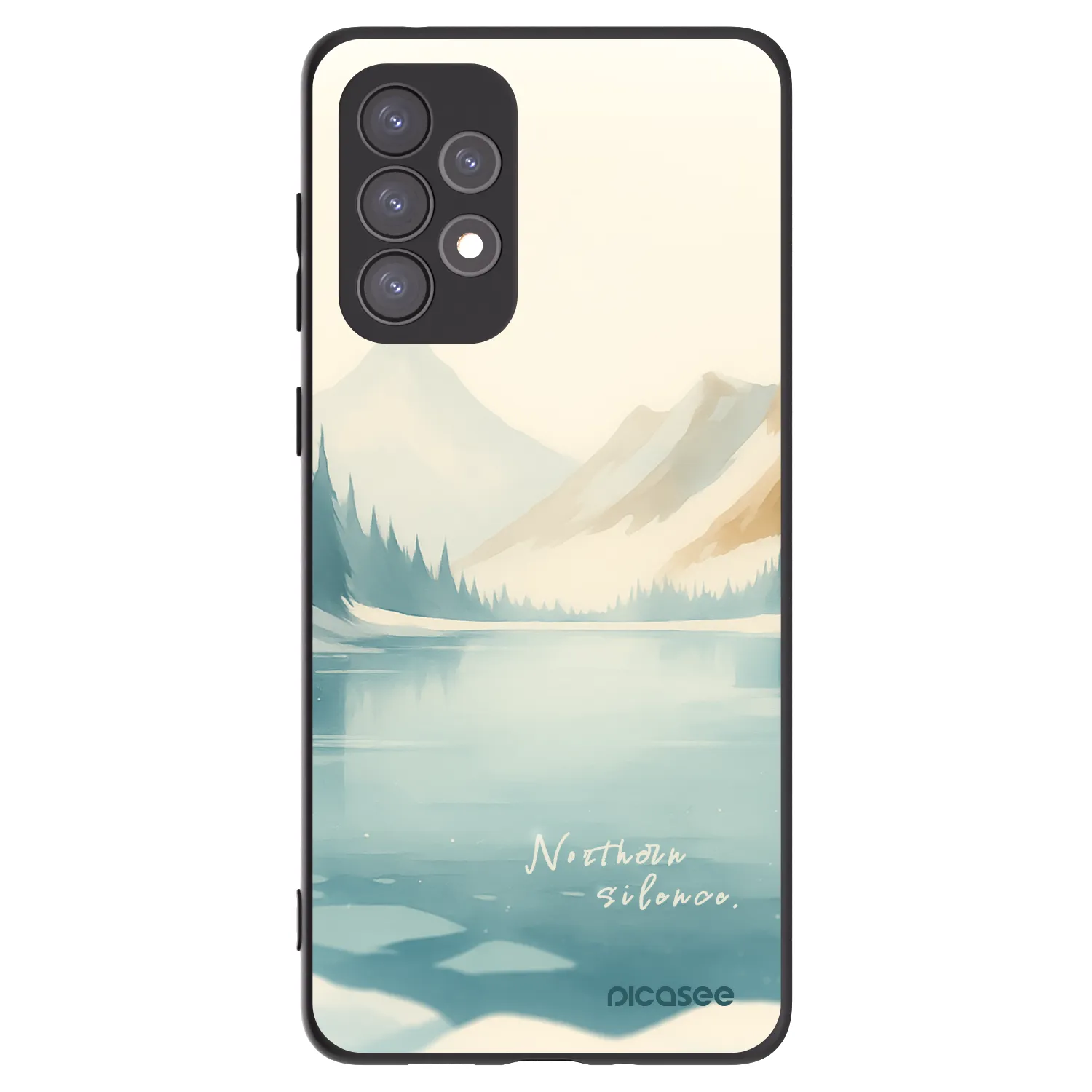Picasee silikonowe czarne etui na Samsung Galaxy A73 5G - NOTHERN SILENCE
