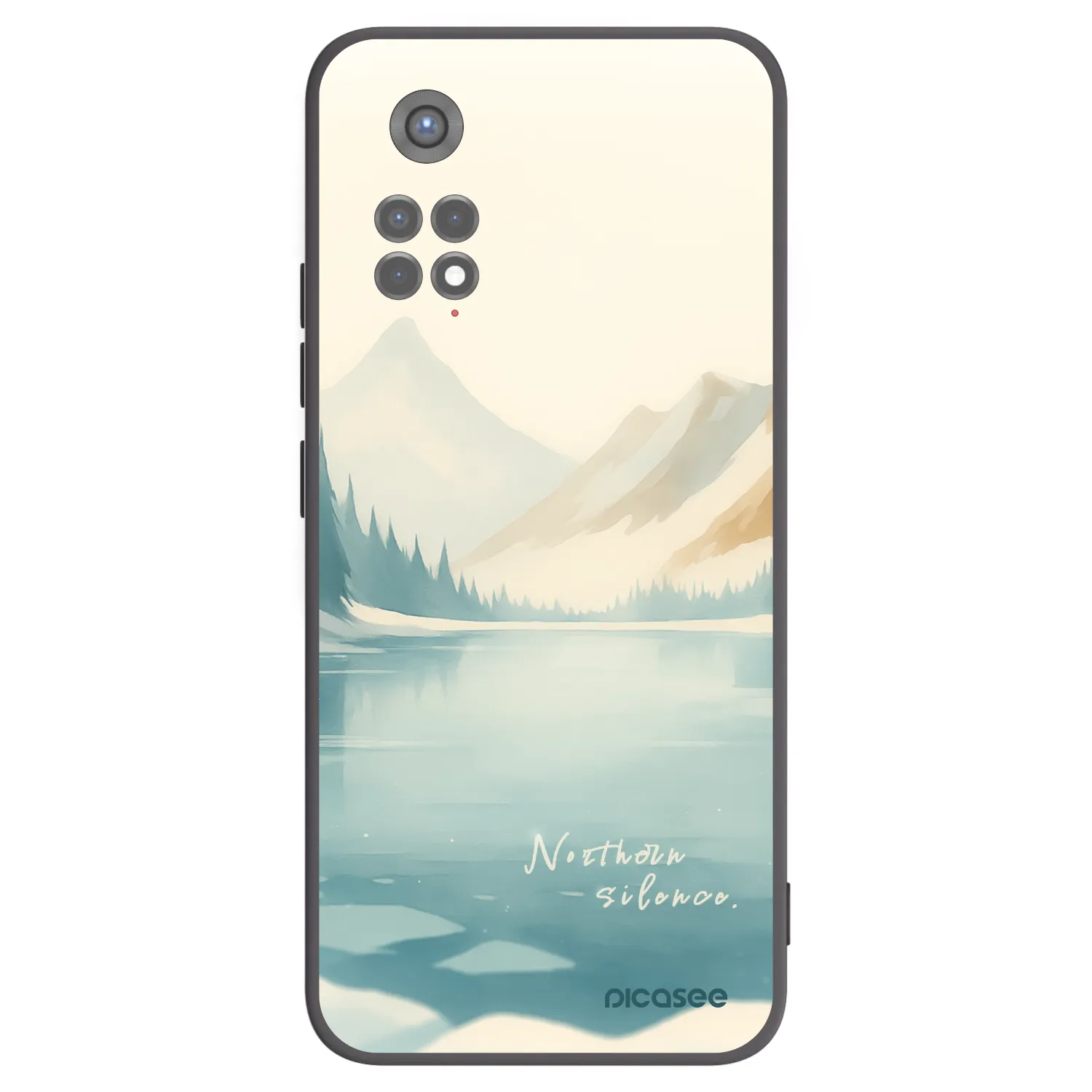 Picasee silikonowe czarne etui na Xiaomi Redmi Note 11S 5G - NOTHERN SILENCE