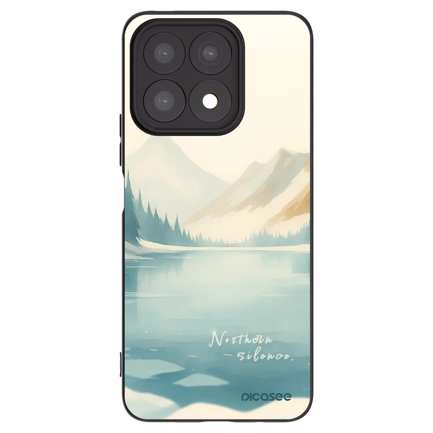 Picasee silikonowe czarne etui na Honor X8a - NOTHERN SILENCE
