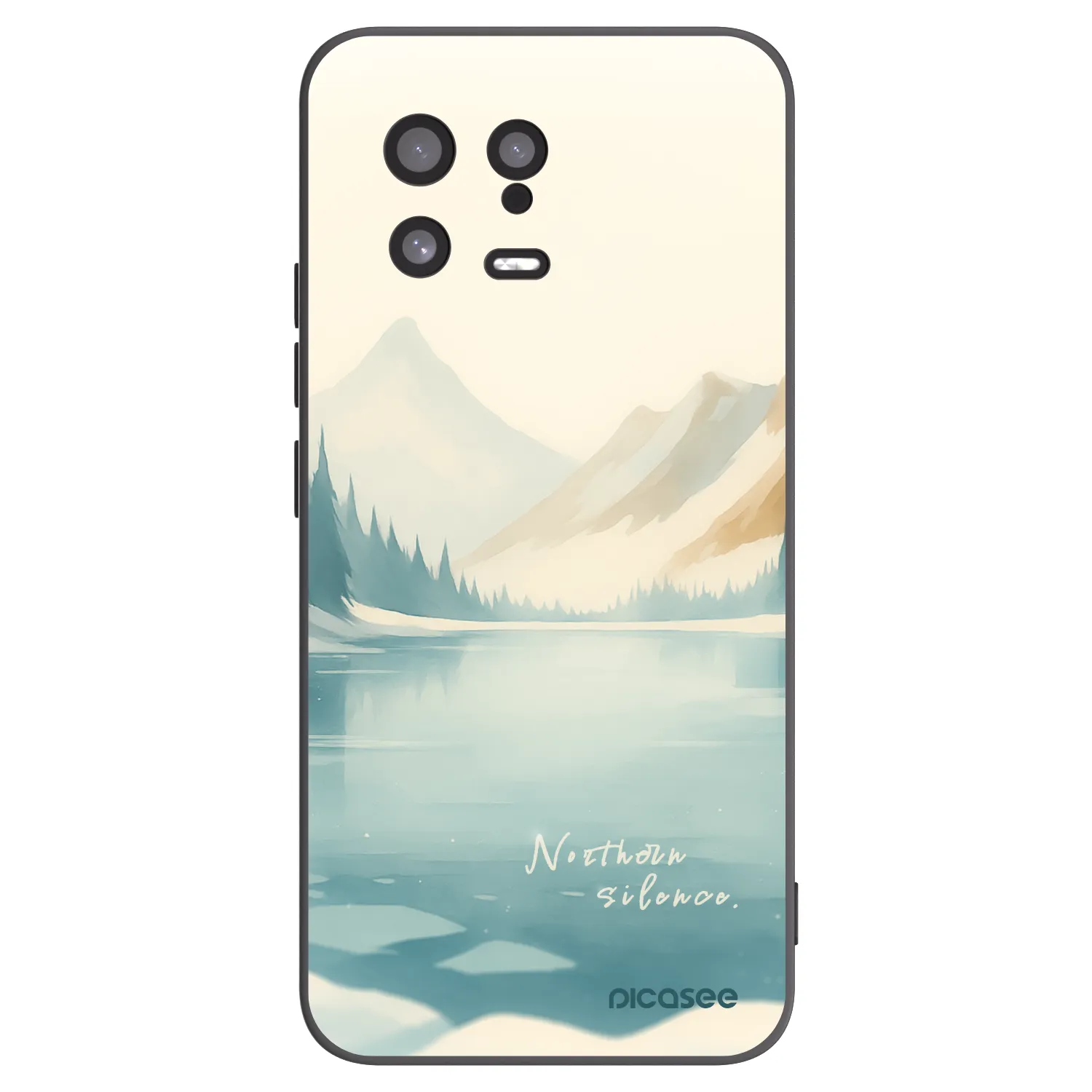 Picasee silikonowe czarne etui na Xiaomi 13 - NOTHERN SILENCE