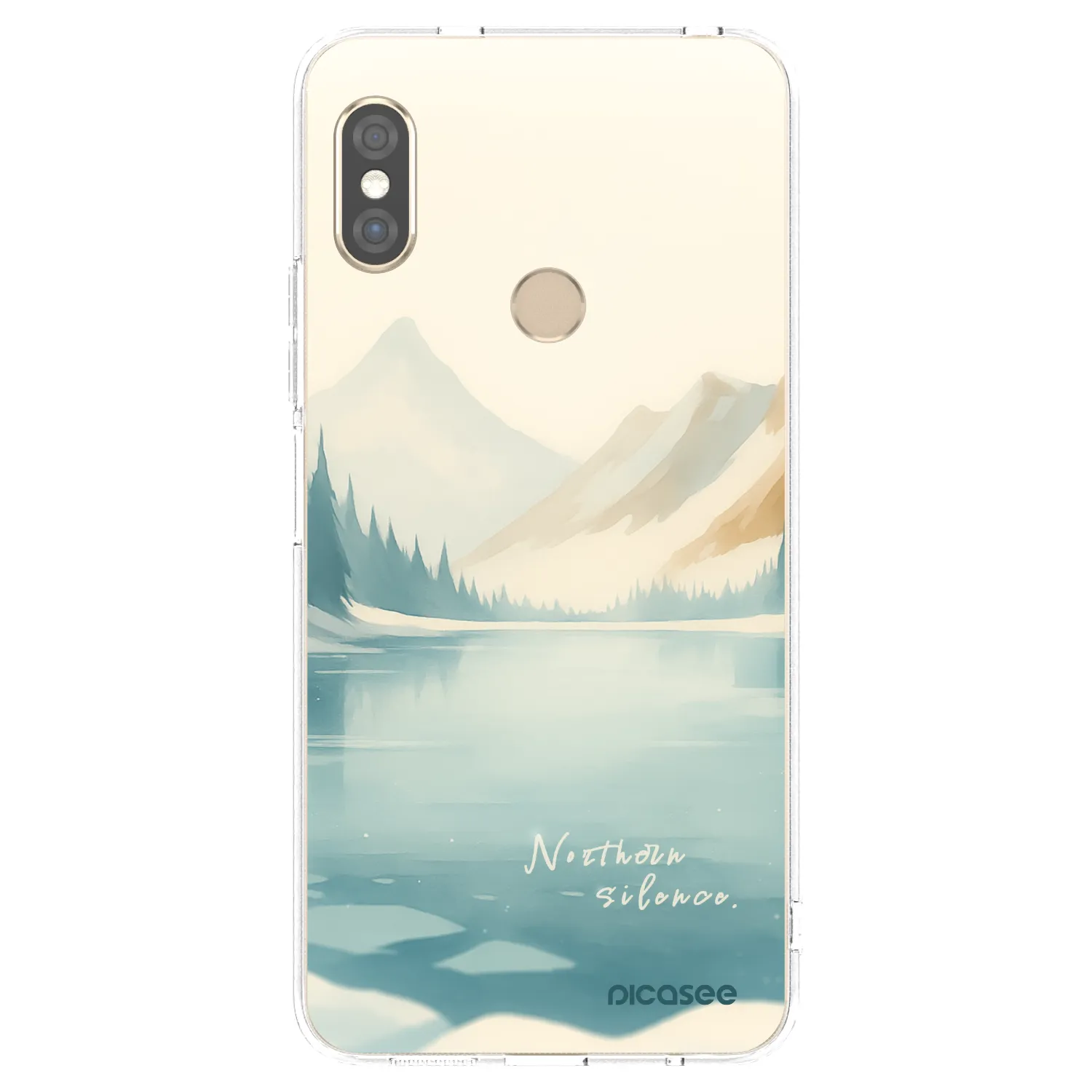 Picasee silikonowe przeźroczyste etui na Xiaomi Redmi Note 5 Global - NOTHERN SILENCE