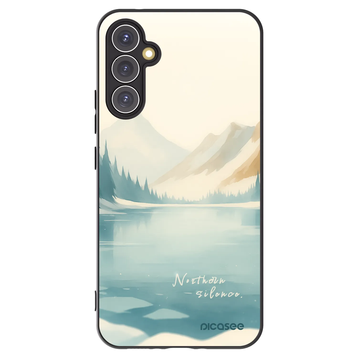 Picasee silikonowe czarne etui na Samsung Galaxy A34 5G A346B - NOTHERN SILENCE