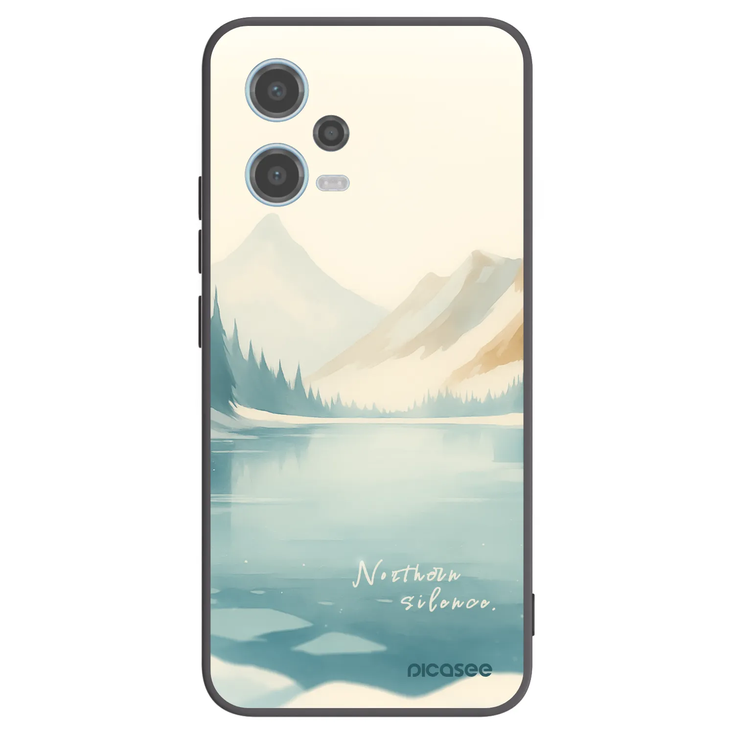 Picasee silikonowe czarne etui na Xiaomi Redmi Note 12 5G - NOTHERN SILENCE