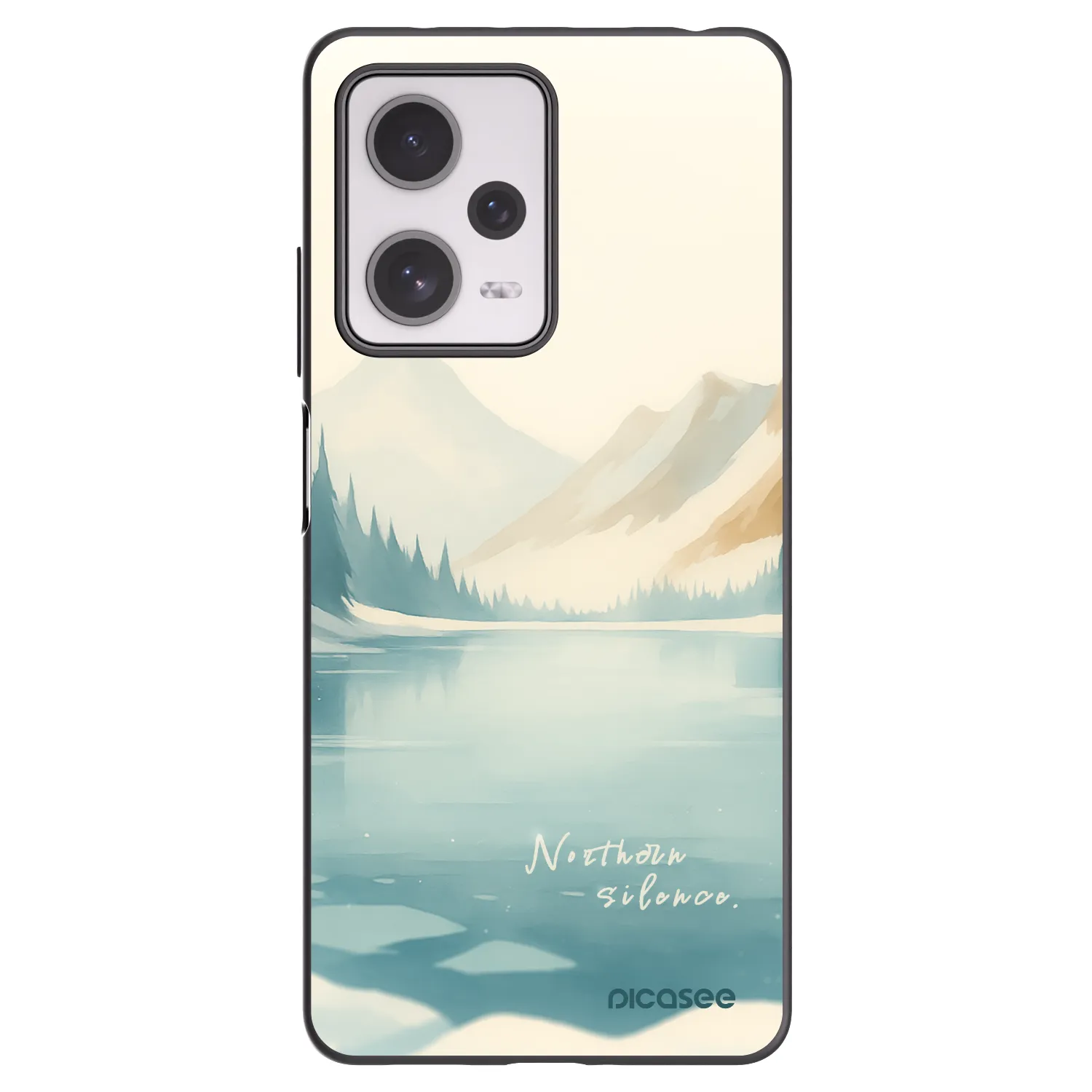 Picasee silikonowe czarne etui na Xiaomi Redmi Note 12 Pro+ 5G - NOTHERN SILENCE