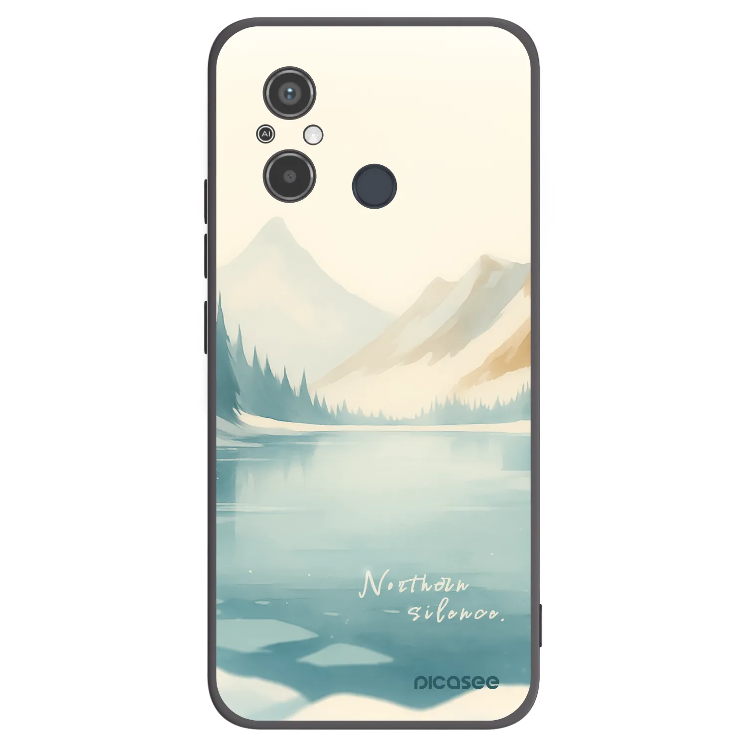 Picasee silikonowe czarne etui na Xiaomi Redmi 12C - NOTHERN SILENCE