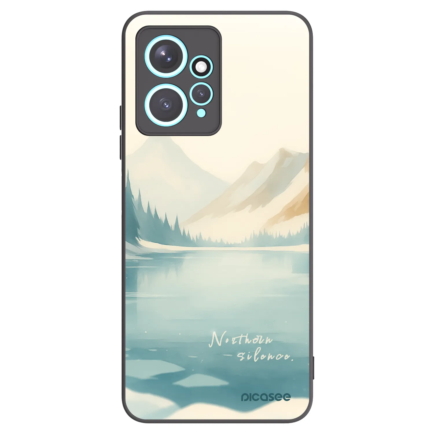 Picasee silikonowe czarne etui na Xiaomi Redmi Note 12 4G - NOTHERN SILENCE