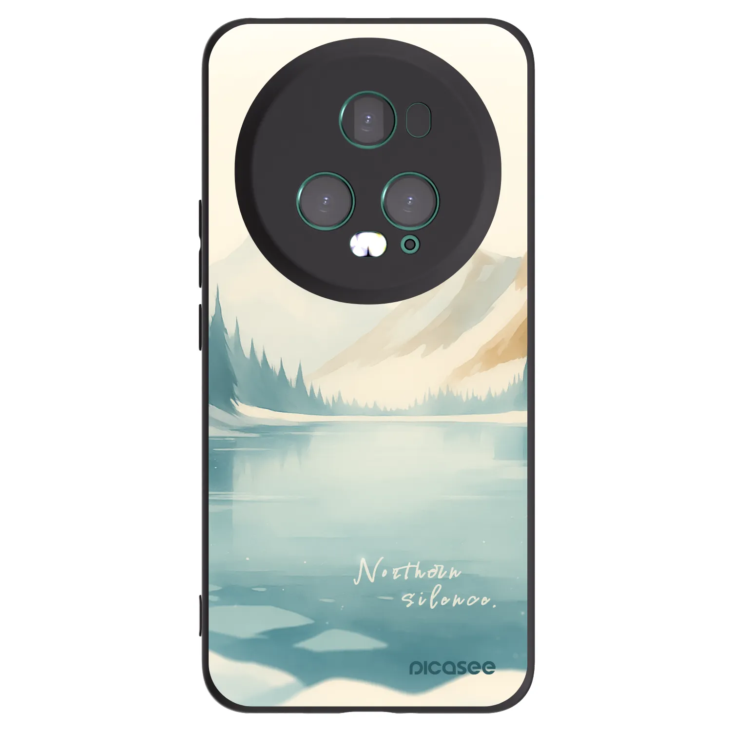 Picasee silikonowe czarne etui na Honor Magic5 Pro - NOTHERN SILENCE