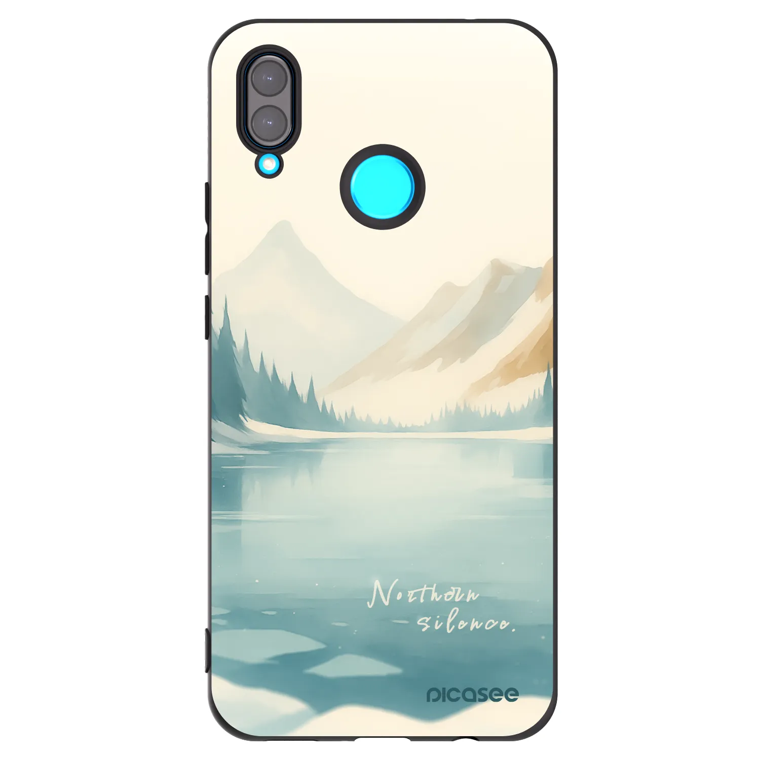 Picasee silikonowe czarne etui na Huawei Nova 3i - NOTHERN SILENCE