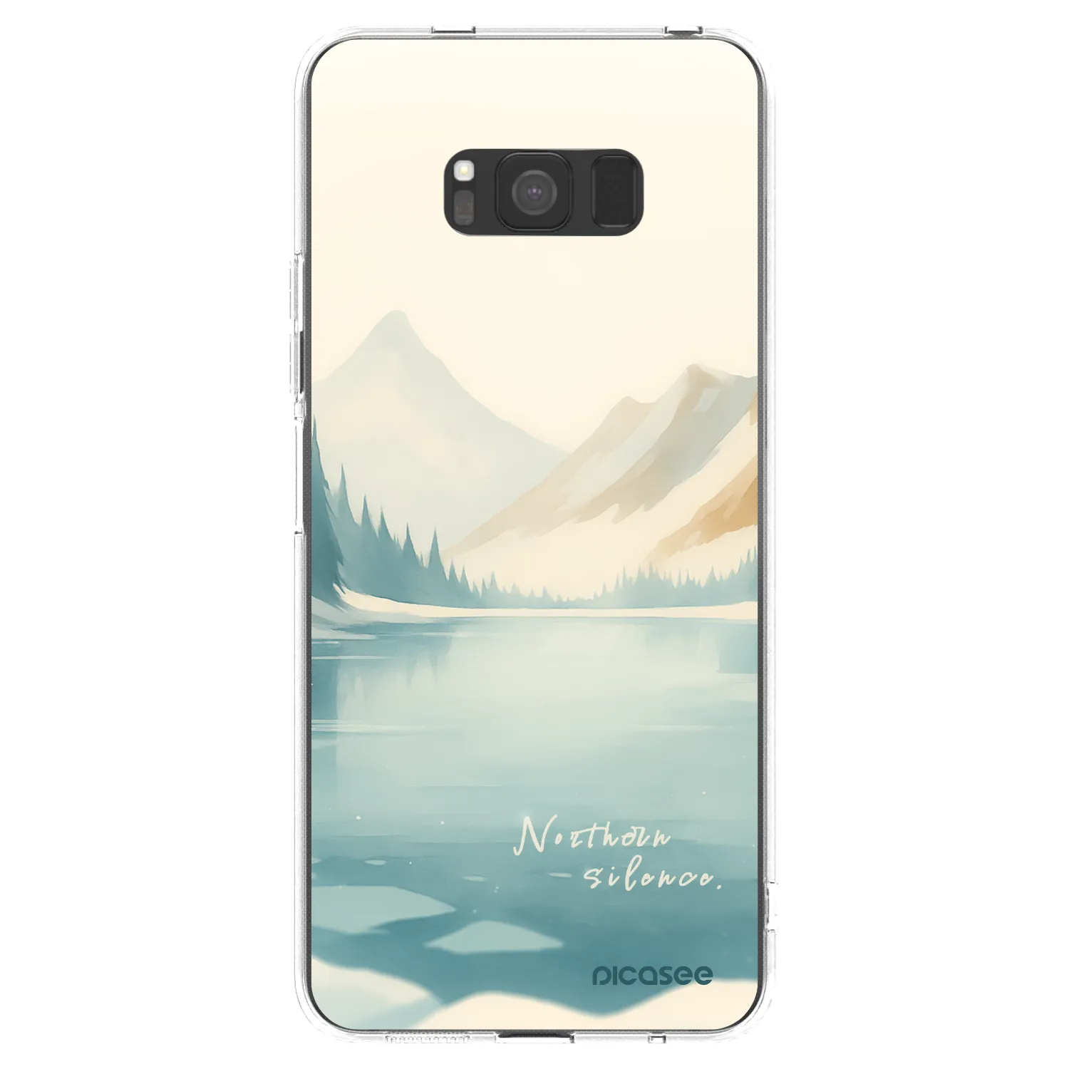 Picasee silikonowe przeźroczyste etui na Samsung Galaxy S8 G950F - NOTHERN SILENCE