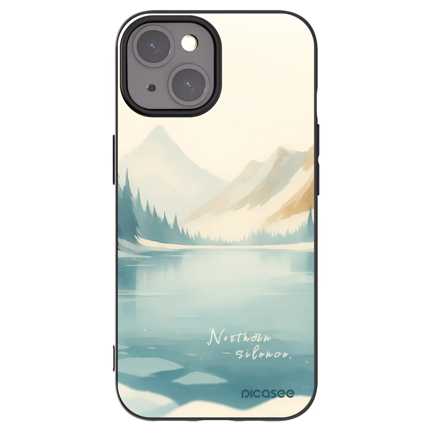 Picasee silikonowe czarne etui na Apple iPhone 15 - NOTHERN SILENCE