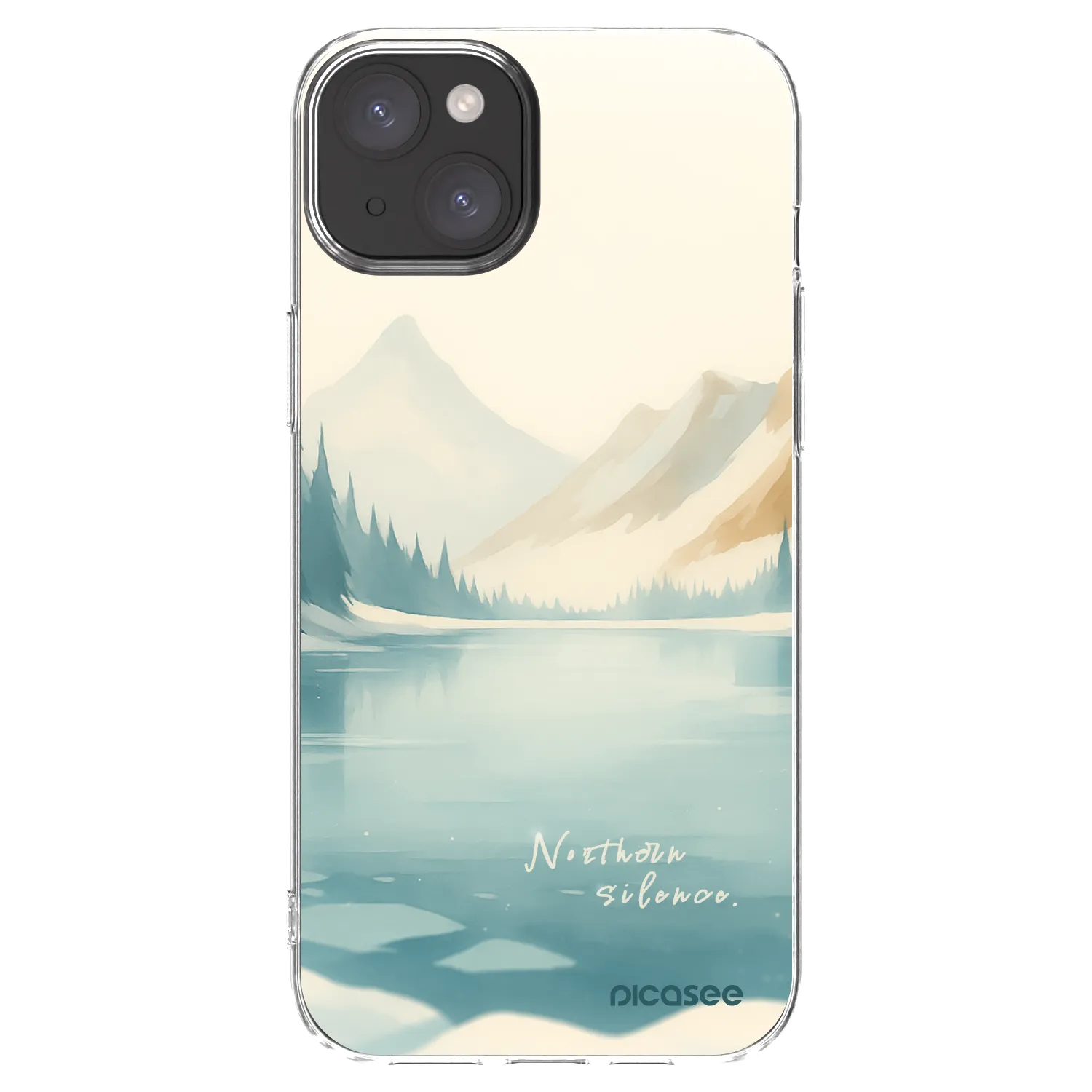 Picasee silikonowe przeźroczyste etui na Apple iPhone 15 Plus - NOTHERN SILENCE