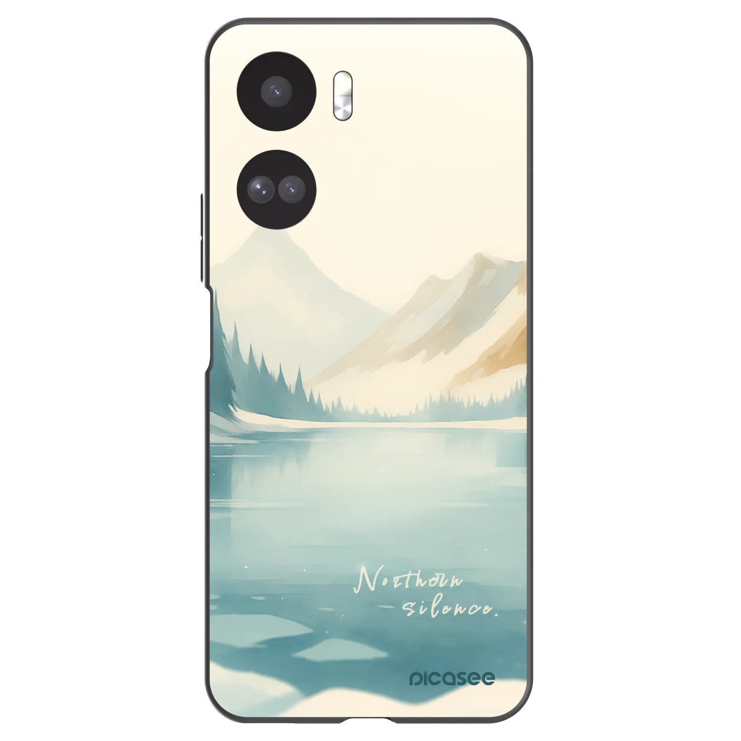 Picasee silikonowe czarne etui na Honor 90 Lite 5G - NOTHERN SILENCE