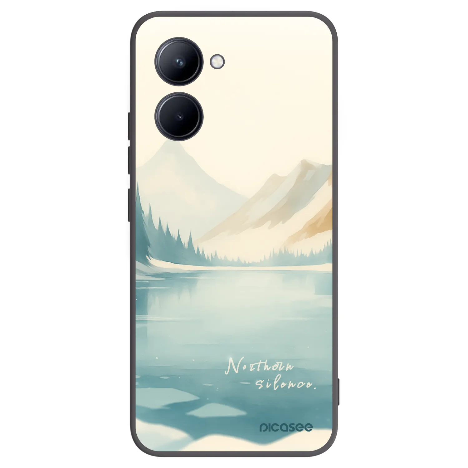 Picasee silikonowe czarne etui na Realme C33 (2023) - NOTHERN SILENCE