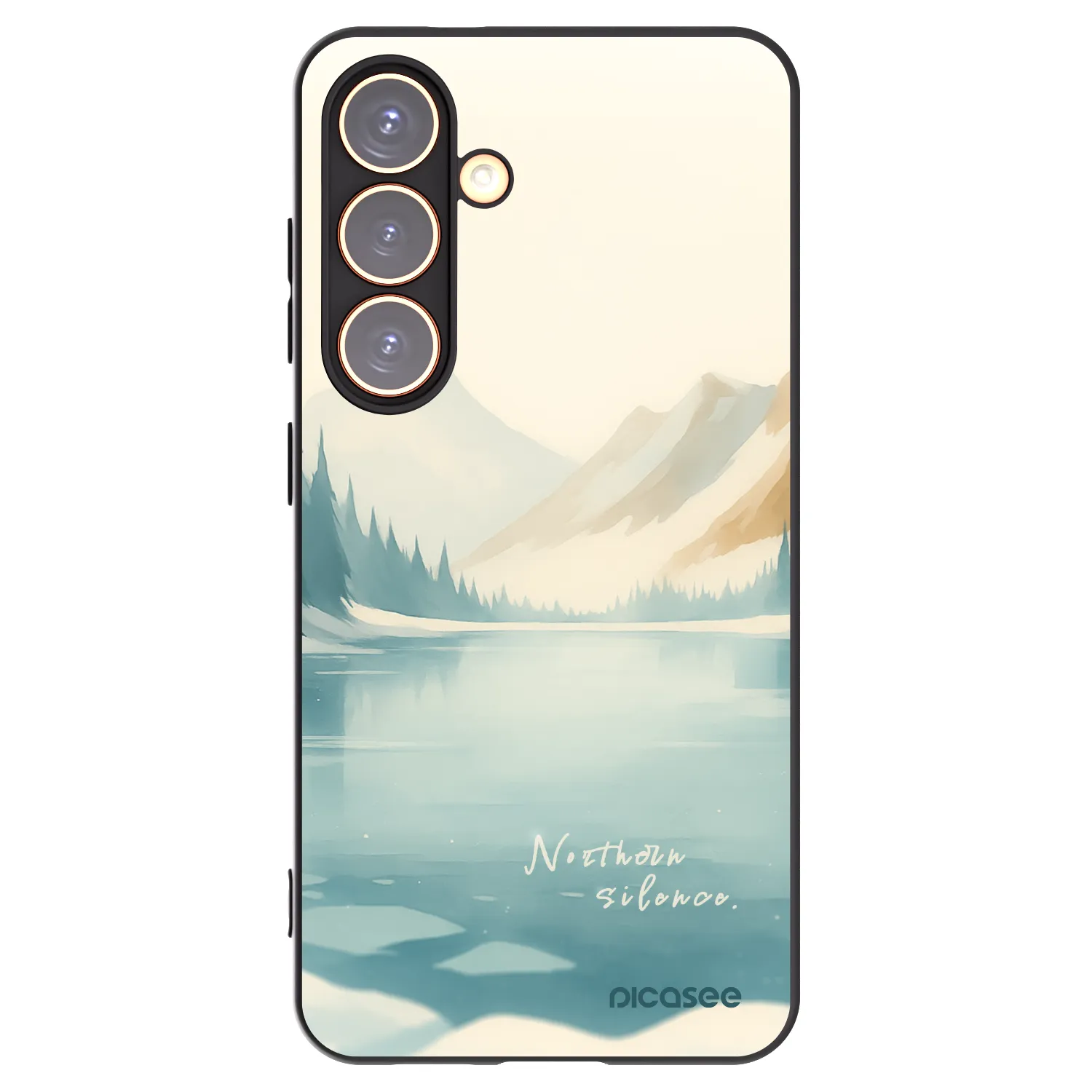 Picasee silikonowe czarne etui na Samsung Galaxy S24 S921B 5G - NOTHERN SILENCE