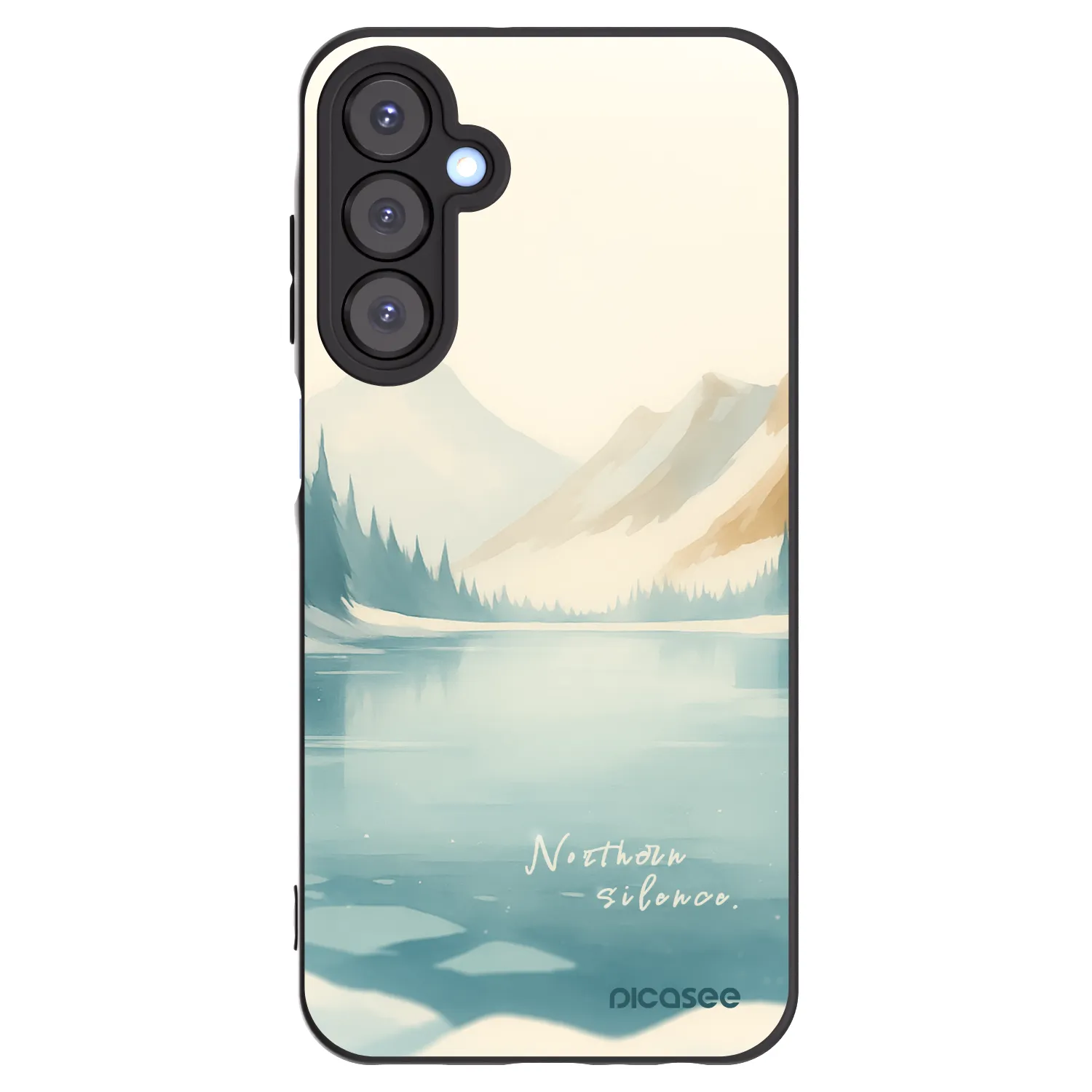 Picasee silikonowe czarne etui na Samsung Galaxy A25 A256B 5G - NOTHERN SILENCE
