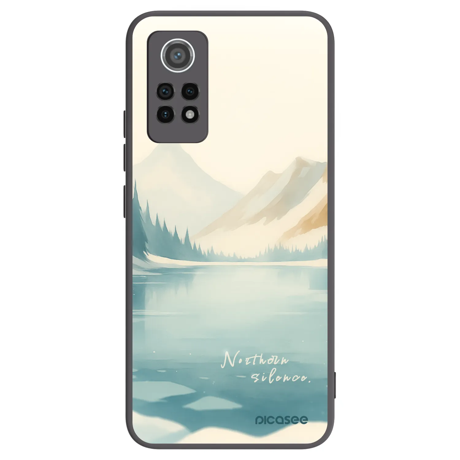 Picasee silikonowe czarne etui na Xiaomi Redmi Note 12 Pro 4G - NOTHERN SILENCE
