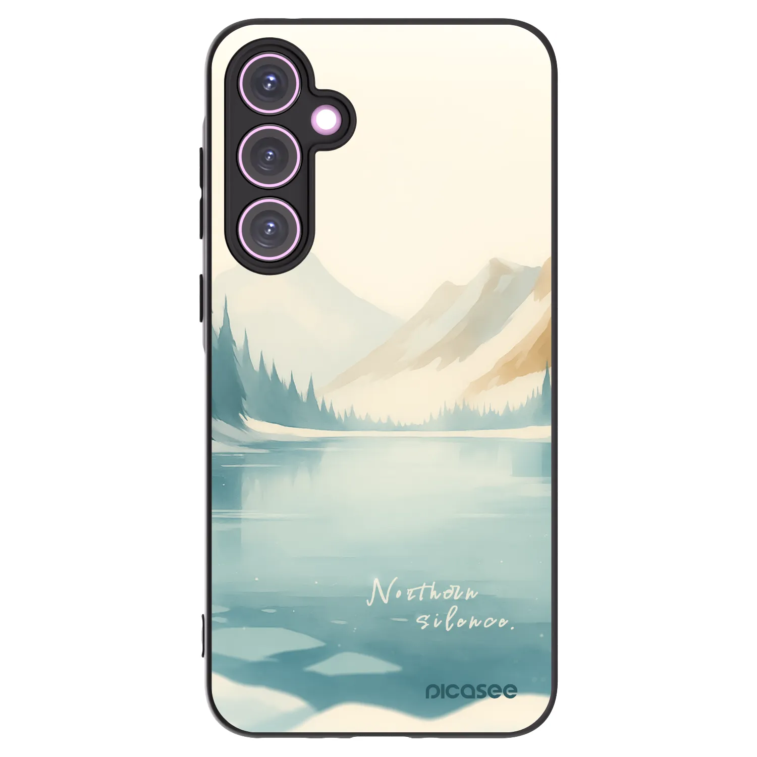 Picasee silikonowe czarne etui na Samsung Galaxy A35 5G A356B - NOTHERN SILENCE
