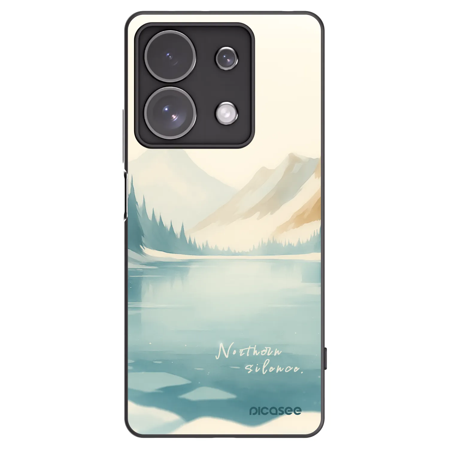 Picasee silikonowe czarne etui na Xiaomi Redmi Note 13 Pro 4G - NOTHERN SILENCE