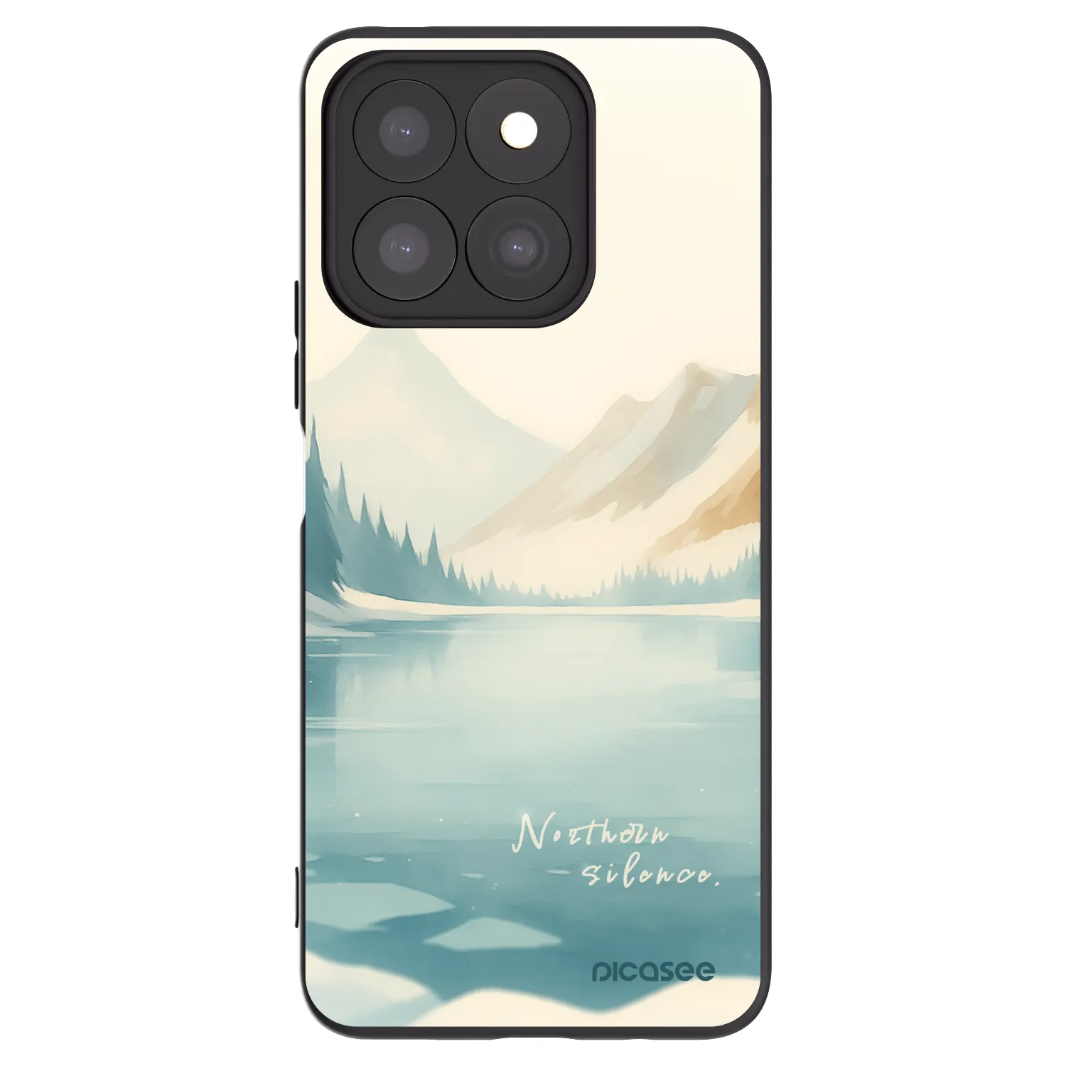 Picasee silikonowe czarne etui na Honor X8b - NOTHERN SILENCE