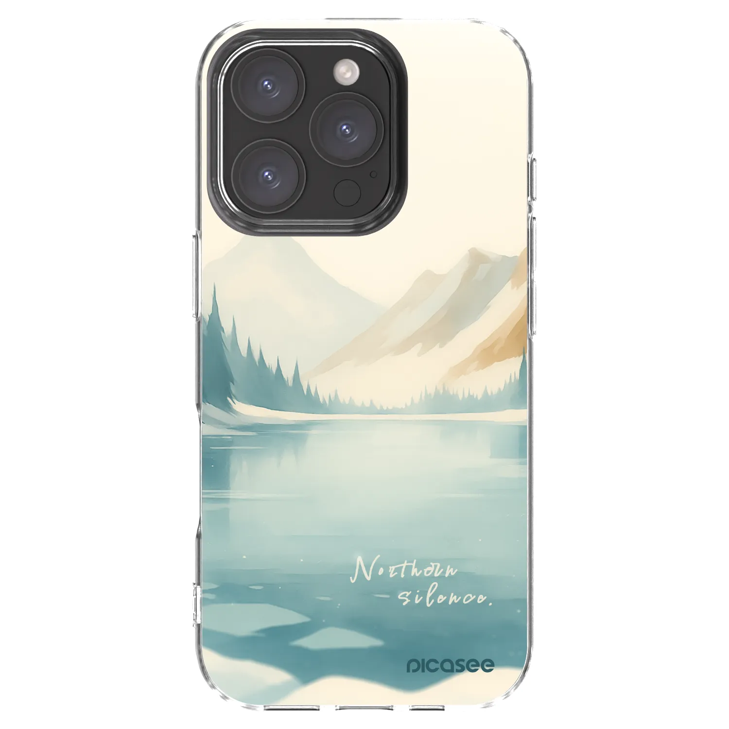 Picasee silikonowe przeźroczyste etui na Apple iPhone 16 Pro - NOTHERN SILENCE