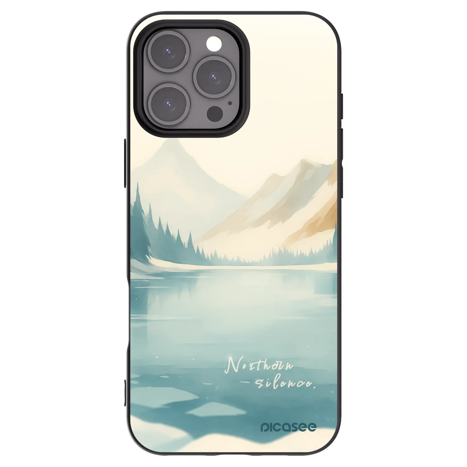 Picasee silikonowe czarne etui na Apple iPhone 16 Pro Max - NOTHERN SILENCE