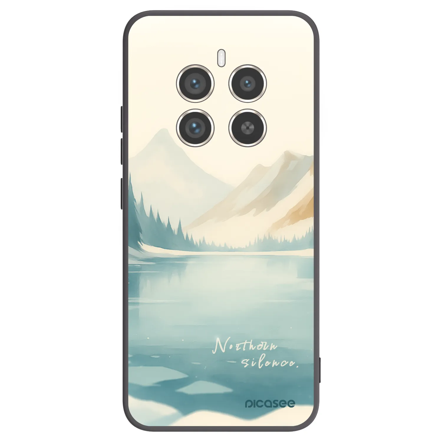 Picasee silikonowe czarne etui na Realme 12 Pro 5G - NOTHERN SILENCE