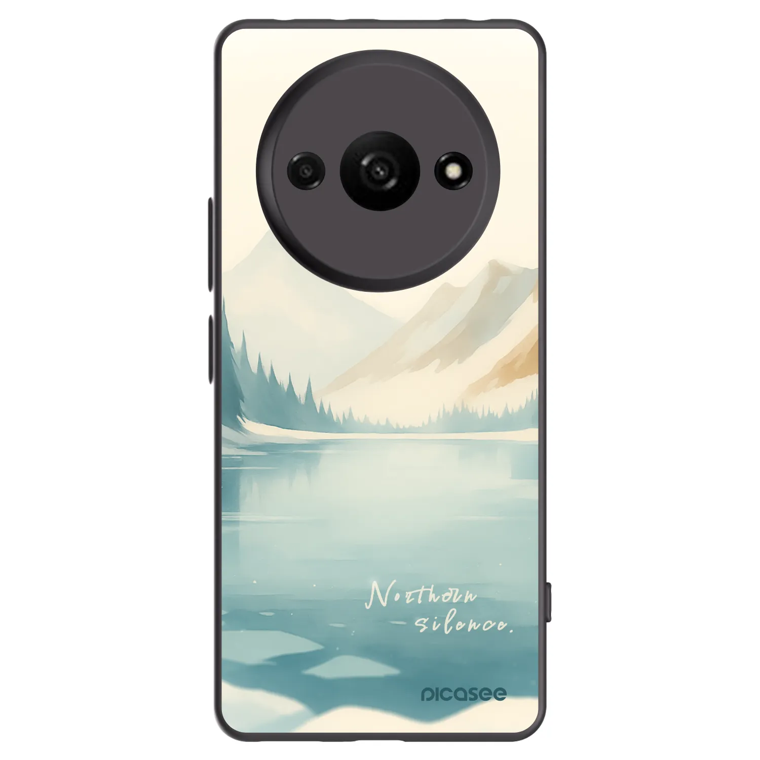 Picasee silikonowe czarne etui na Xiaomi Redmi A3 - NOTHERN SILENCE