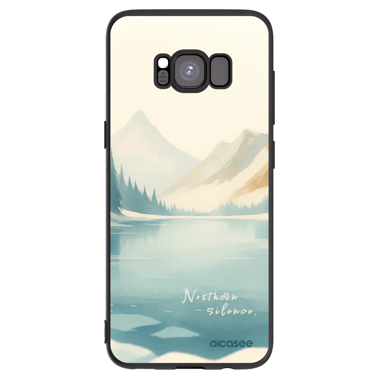 Picasee silikonowe czarne etui na Samsung Galaxy S8 G950F - NOTHERN SILENCE