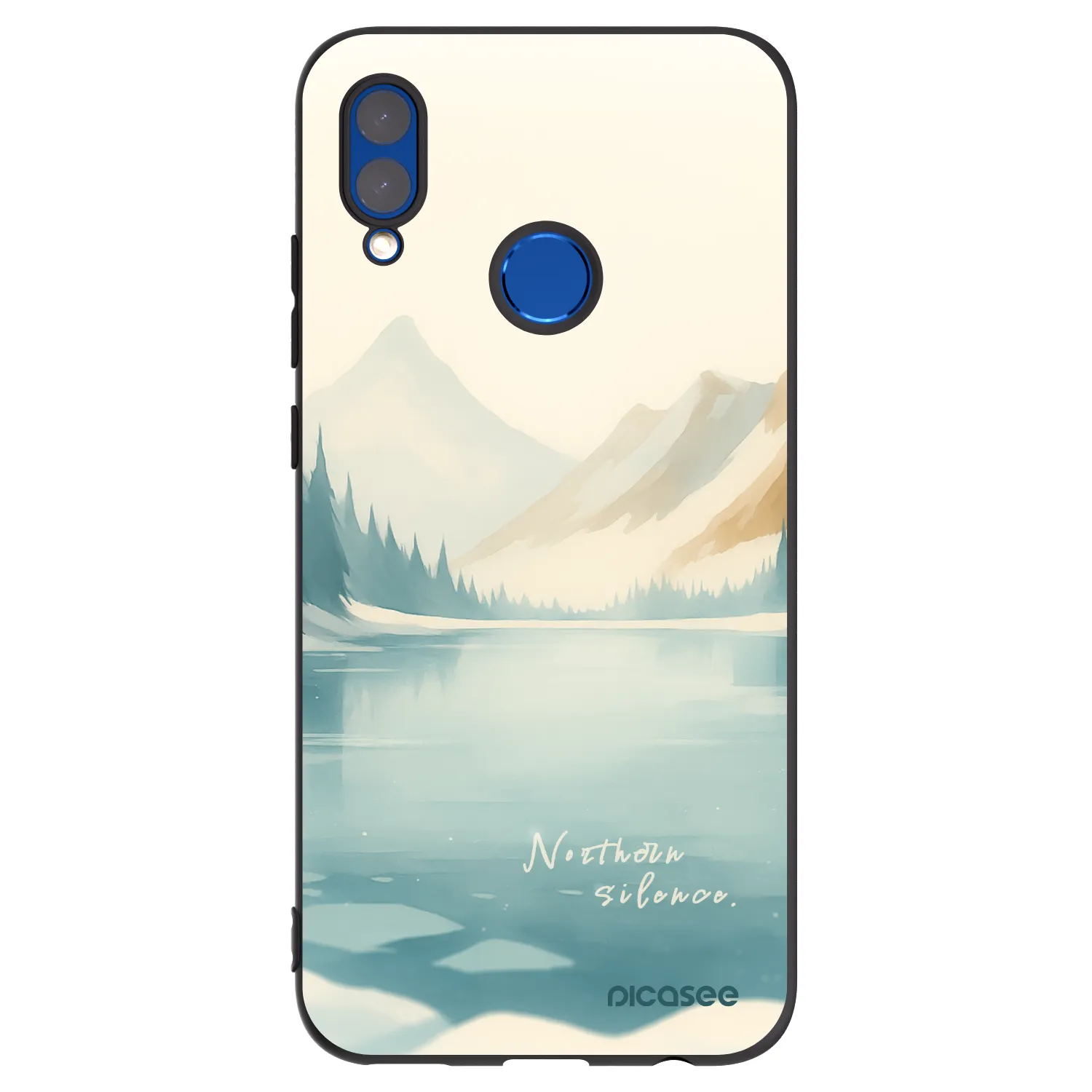 Picasee silikonowe czarne etui na Honor 10 Lite - NOTHERN SILENCE