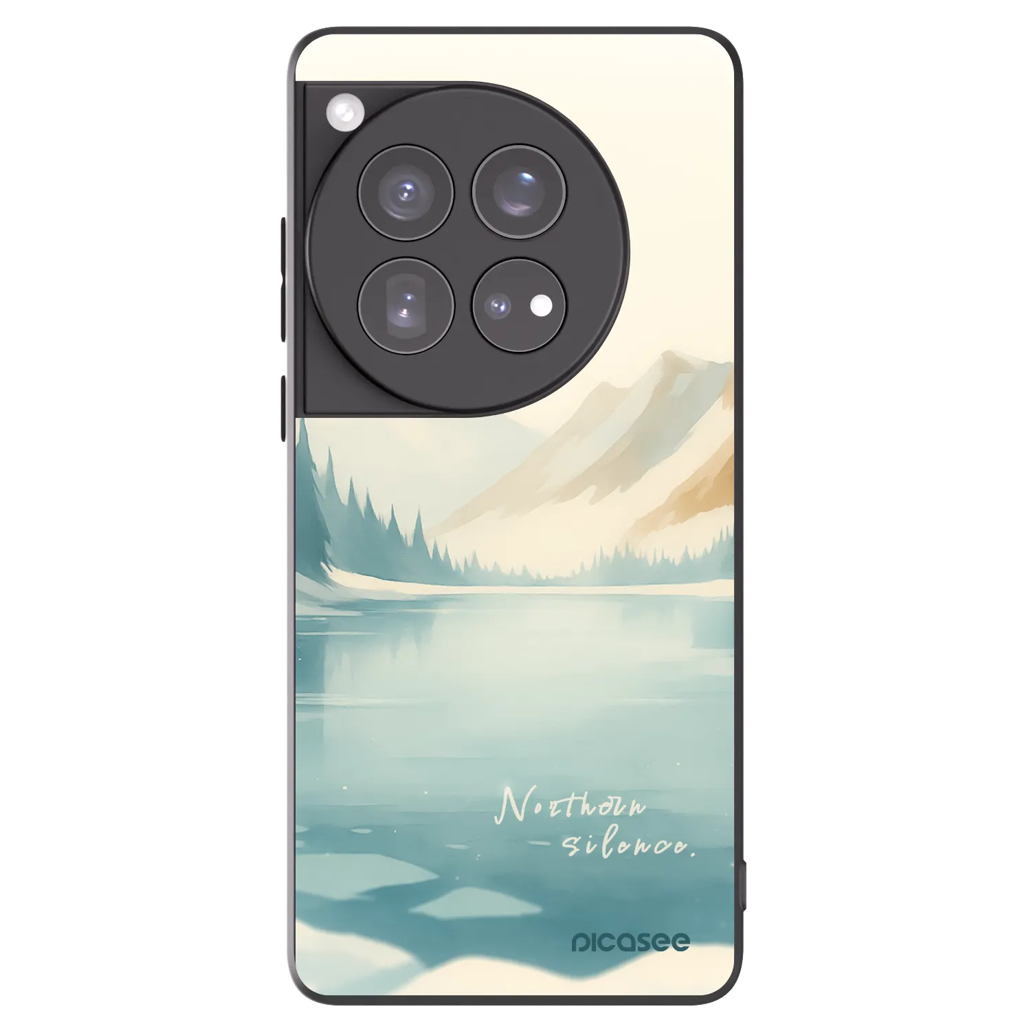 Picasee silikonowe czarne etui na OnePlus 12 5G - NOTHERN SILENCE