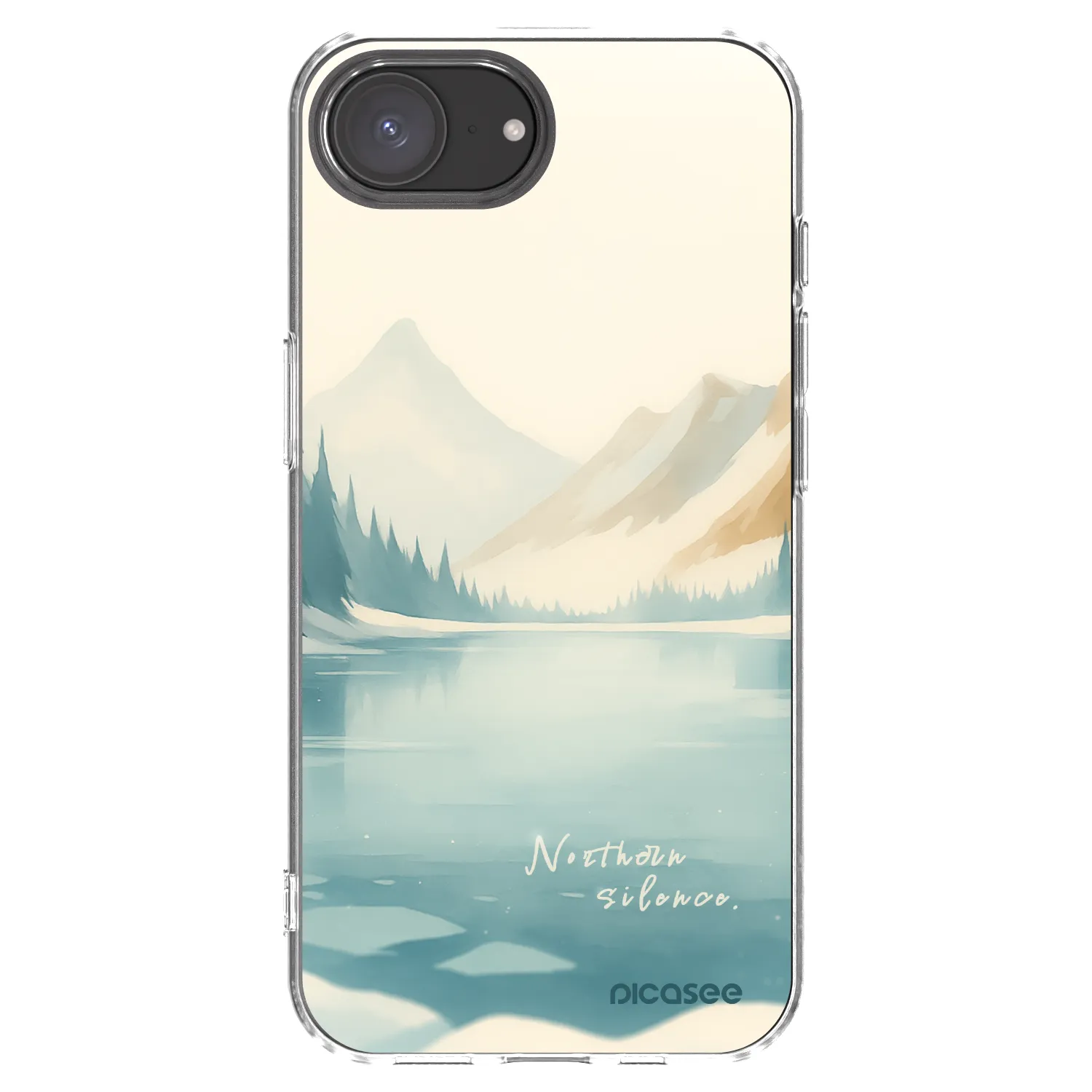 Picasee silikonowe przeźroczyste etui na Apple iPhone 16e - NOTHERN SILENCE