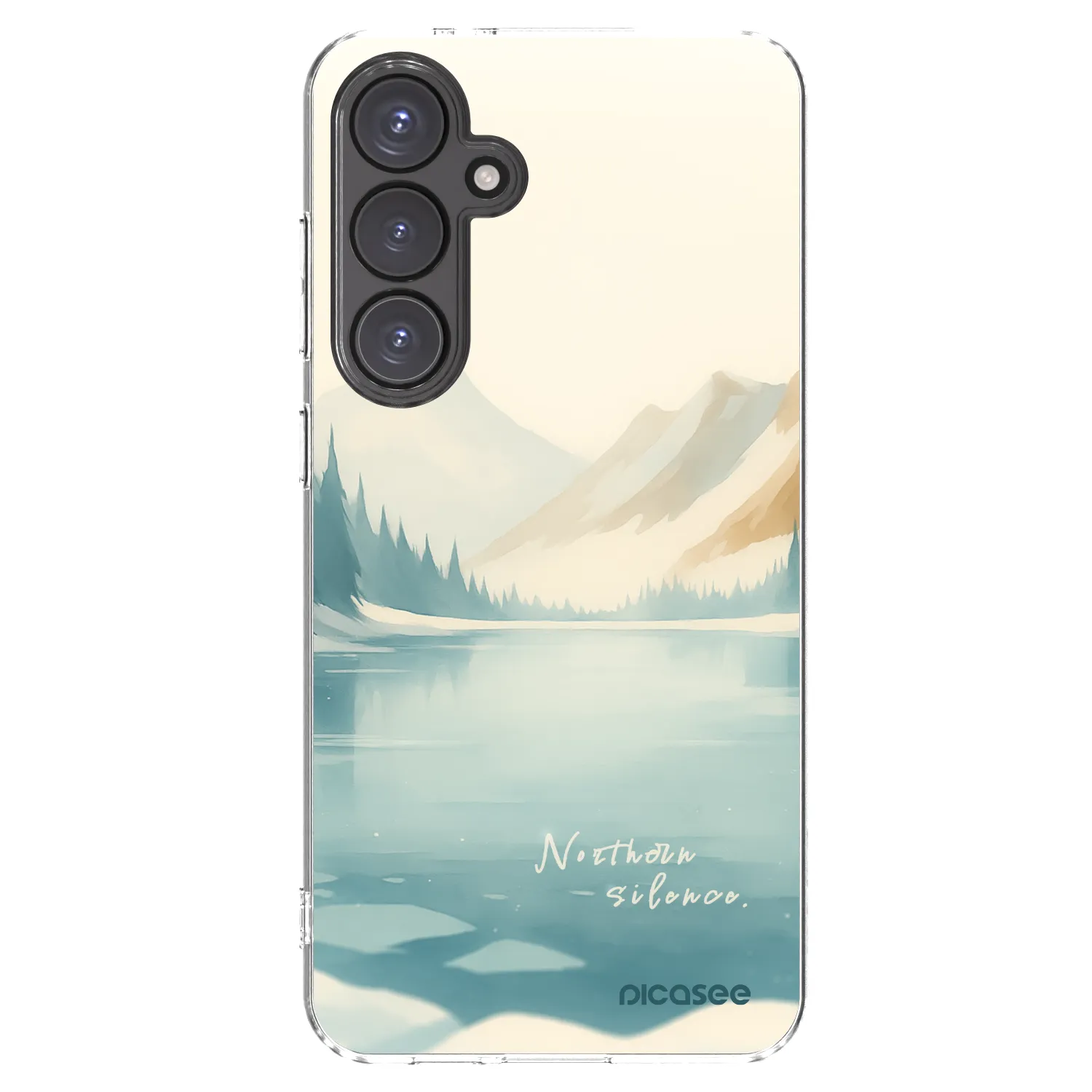 Picasee silikonowe przeźroczyste etui na Samsung Galaxy S24 FE S721B - NOTHERN SILENCE