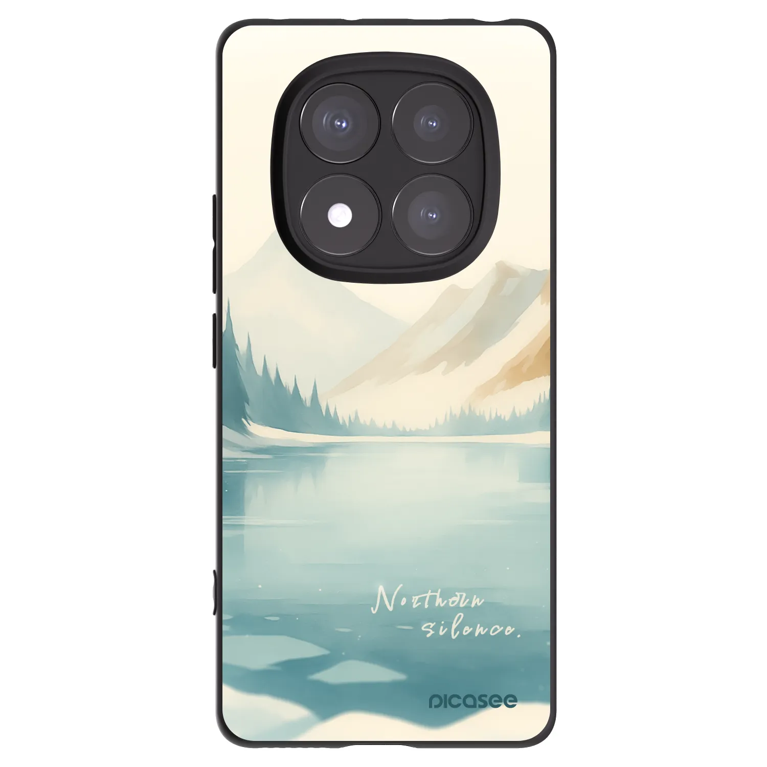 Picasee silikonowe czarne etui na Xiaomi Redmi Note 14 Pro+ 5G - NOTHERN SILENCE