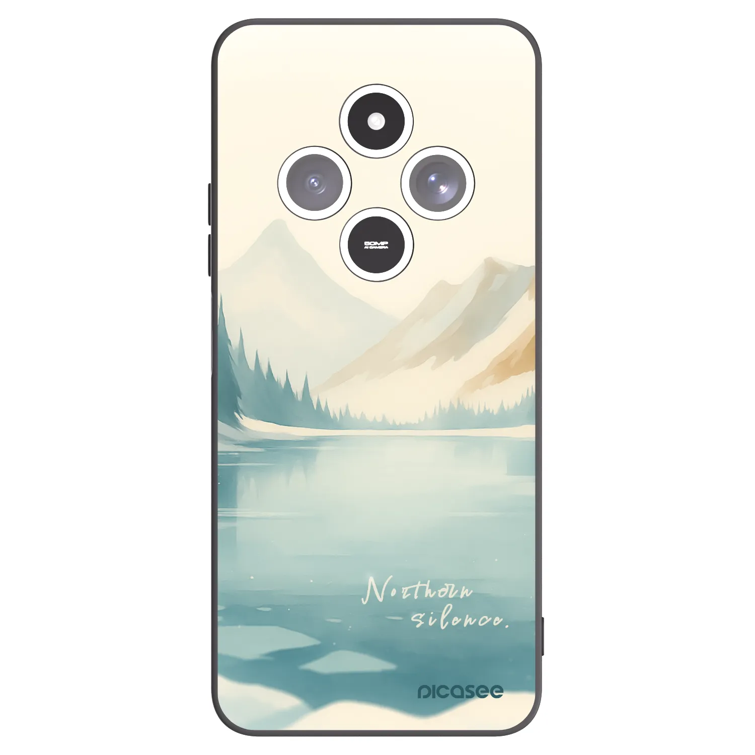 Picasee silikonowe czarne etui na Xiaomi Redmi 14C - NOTHERN SILENCE