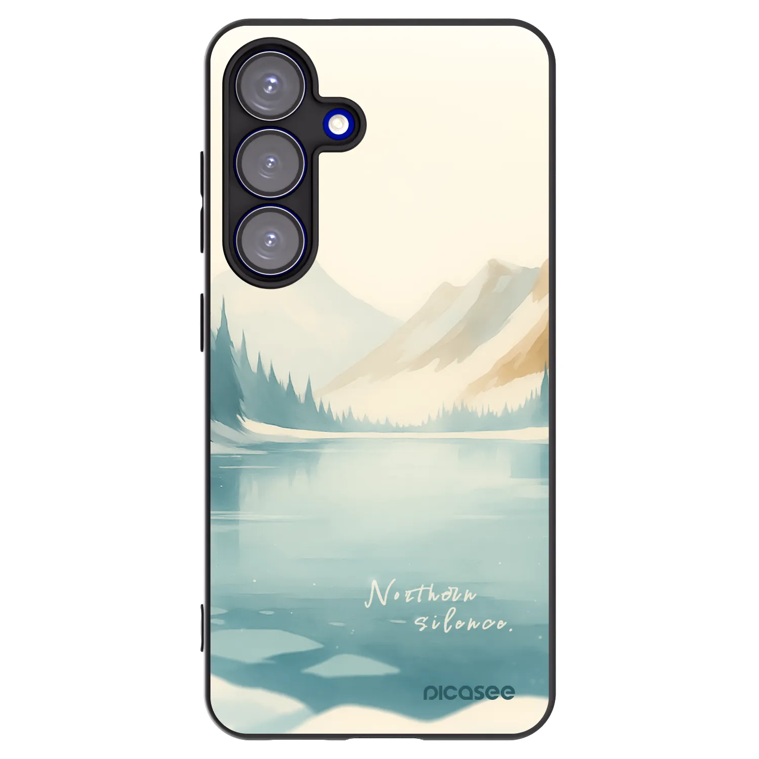 Picasee silikonowe czarne etui na Samsung Galaxy S25 5G - NOTHERN SILENCE