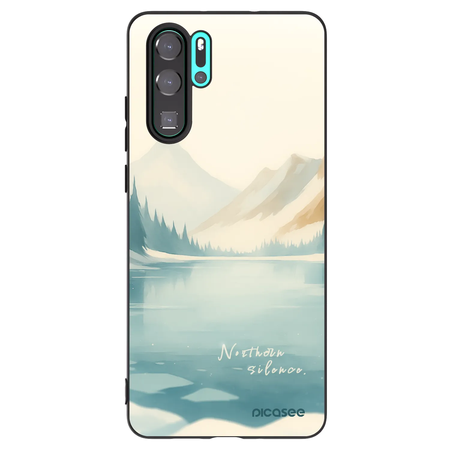 Picasee silikonowe czarne etui na Huawei P30 Pro - NOTHERN SILENCE