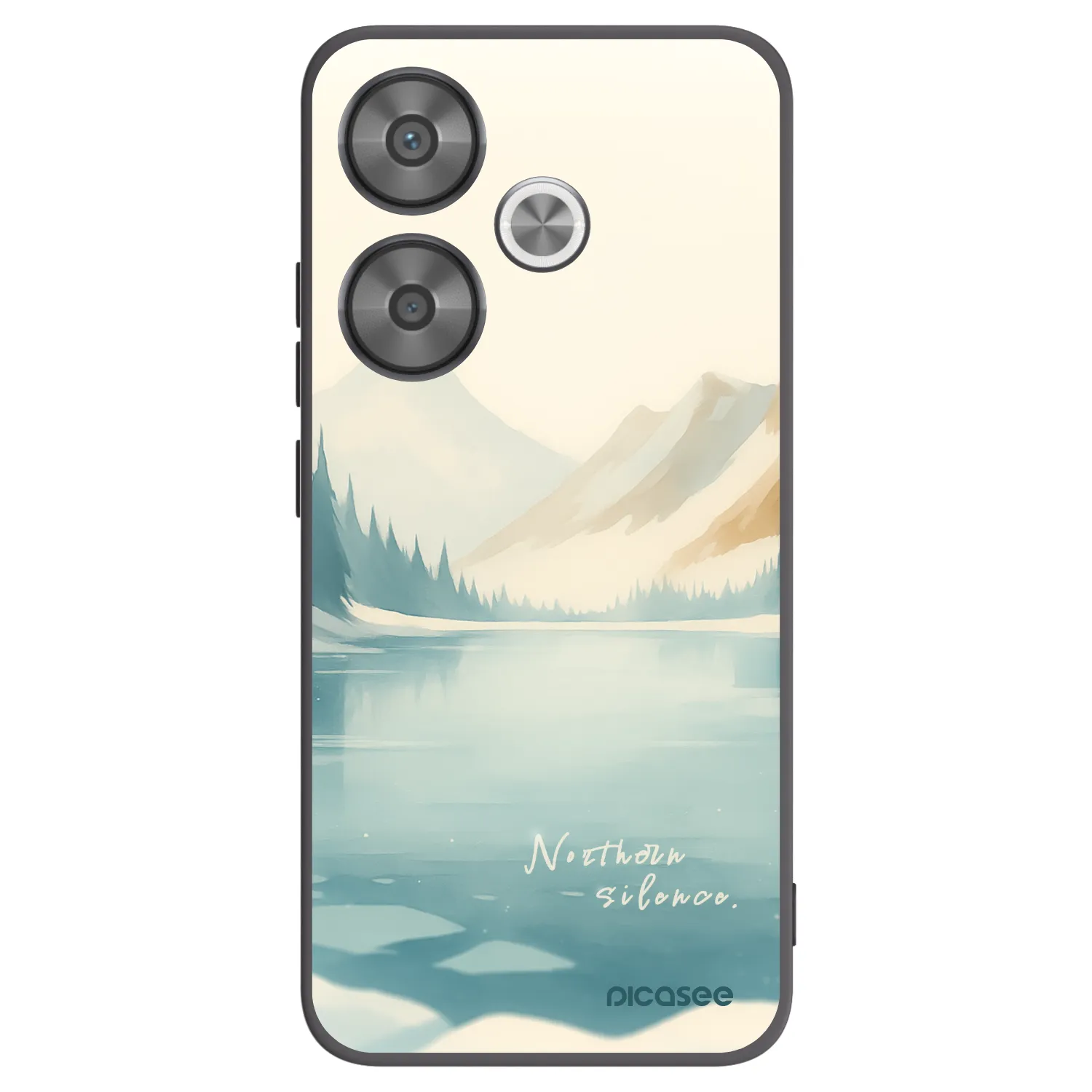 Picasee silikonowe czarne etui na Xiaomi Poco F6 - NOTHERN SILENCE