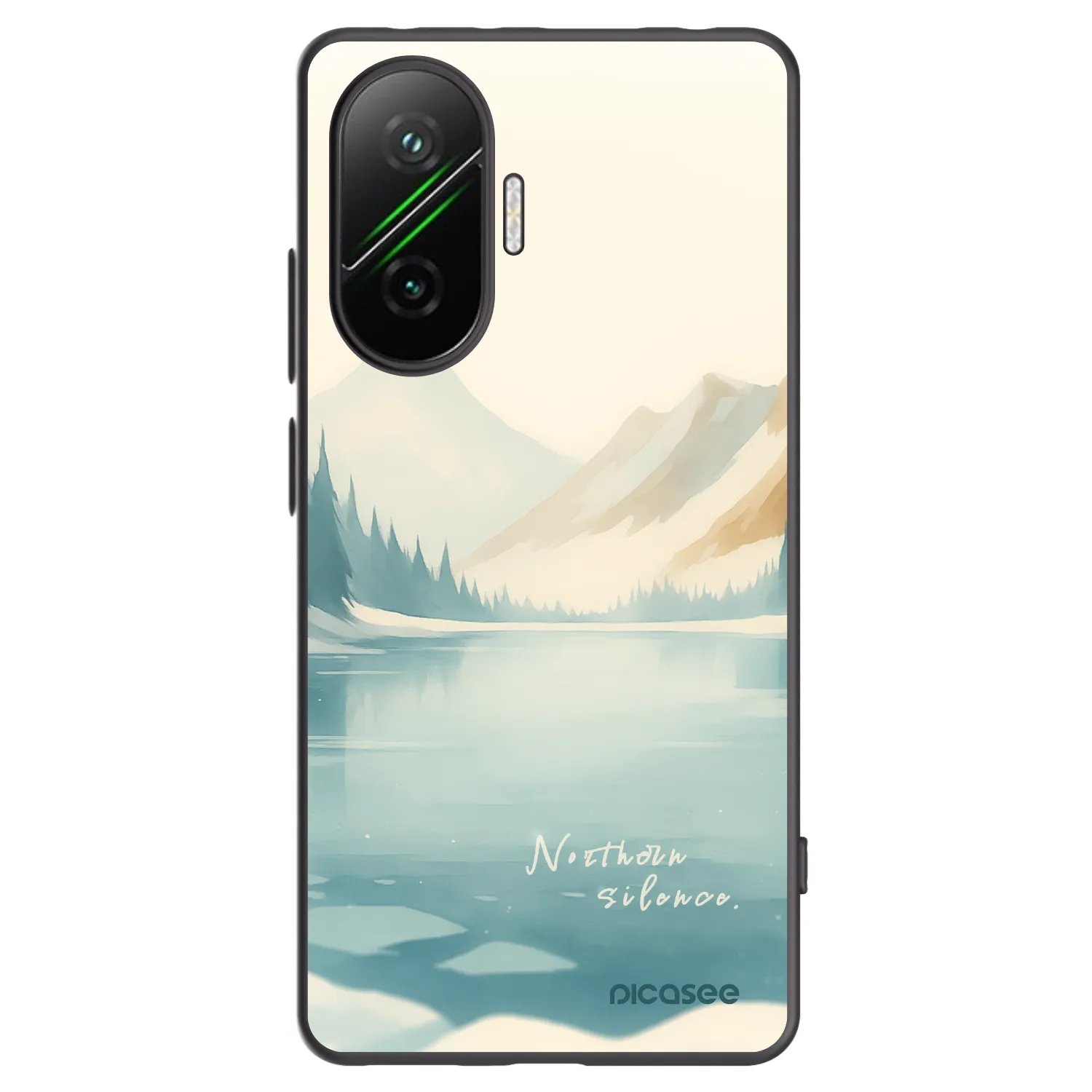 Picasee silikonowe czarne etui na Xiaomi Poco F7 Pro 5G - NOTHERN SILENCE