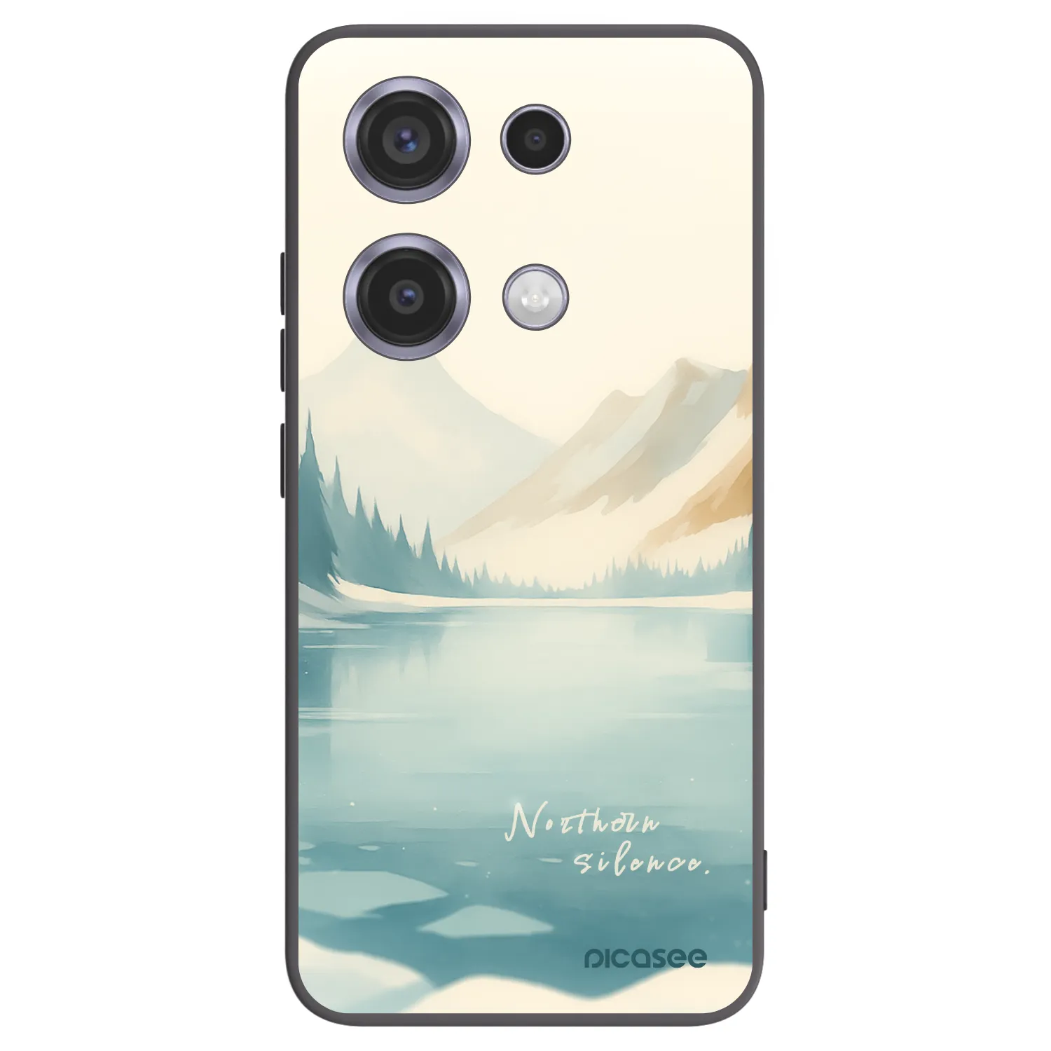 Picasee silikonowe czarne etui na Xiaomi Redmi Note 14S - NOTHERN SILENCE