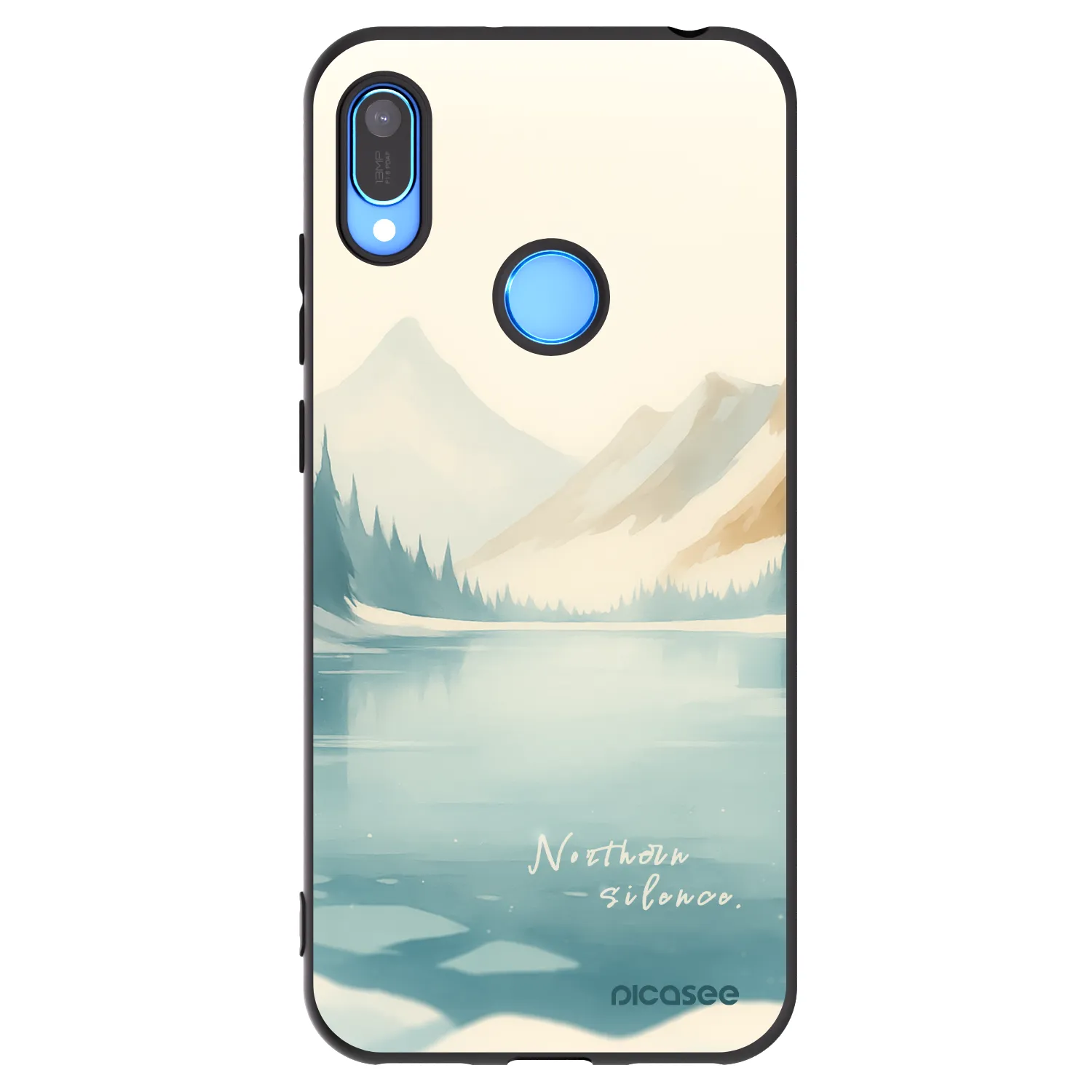 Picasee silikonowe czarne etui na Huawei Y6 2019 - NOTHERN SILENCE