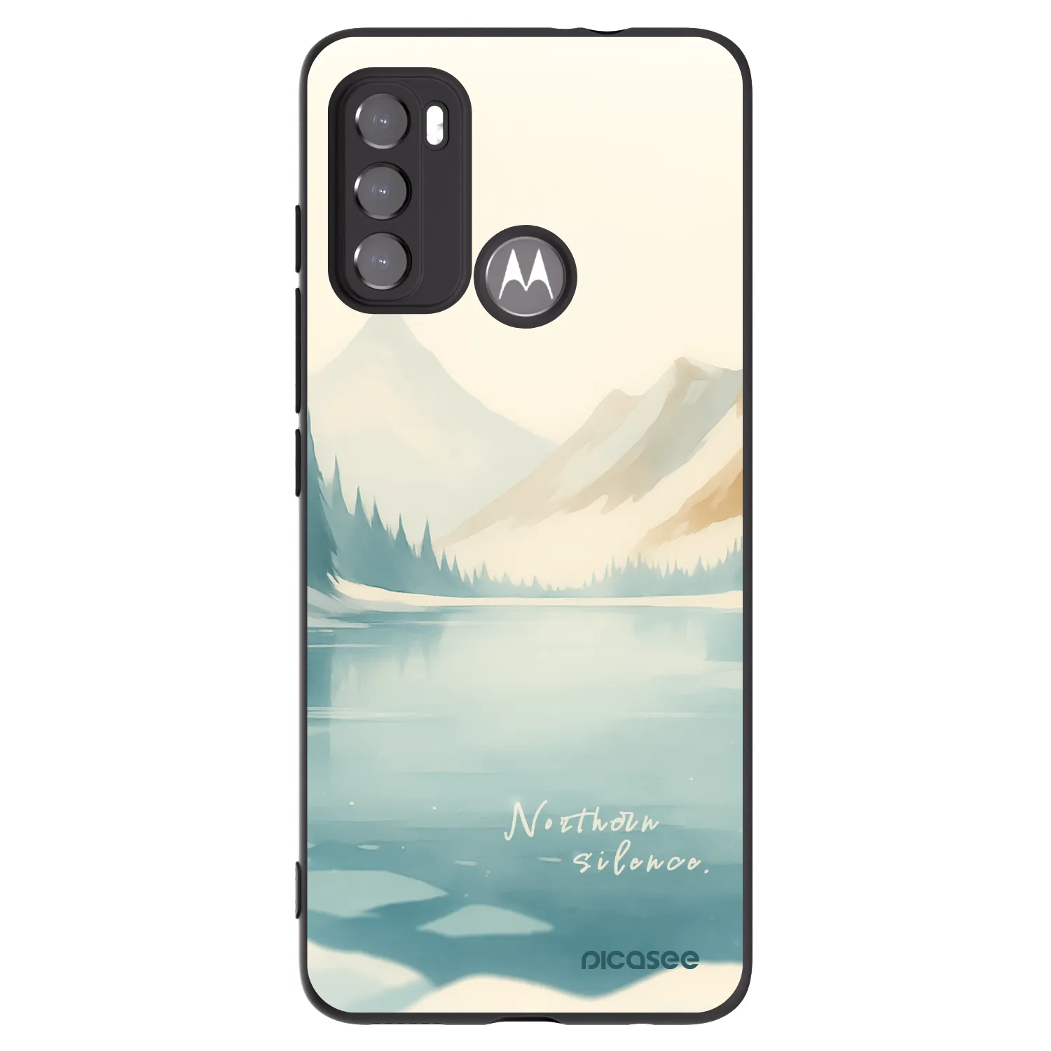 Picasee silikonowe czarne etui na Motorola Edge 60 5G - NOTHERN SILENCE