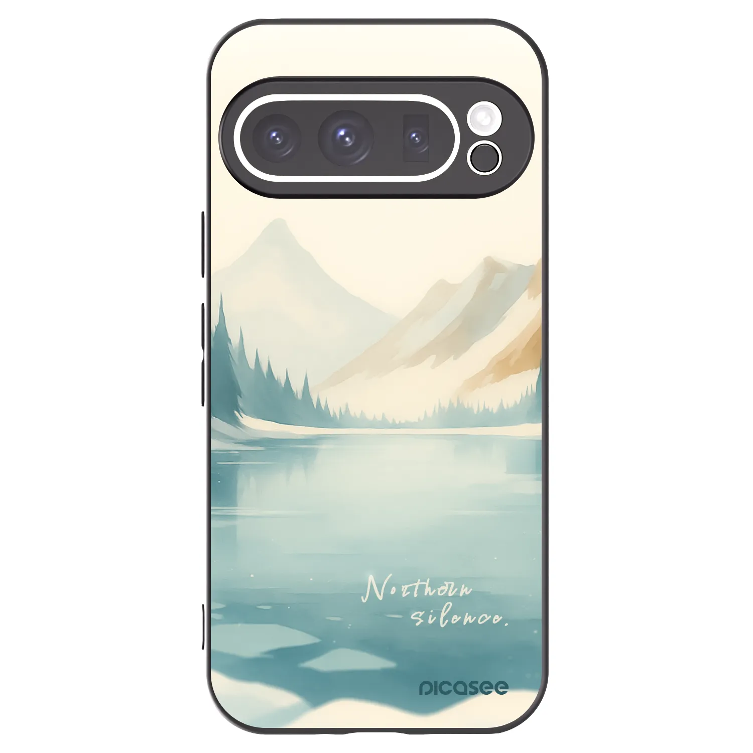 Picasee silikonowe czarne etui na Google Pixel 9 Pro XL - NOTHERN SILENCE